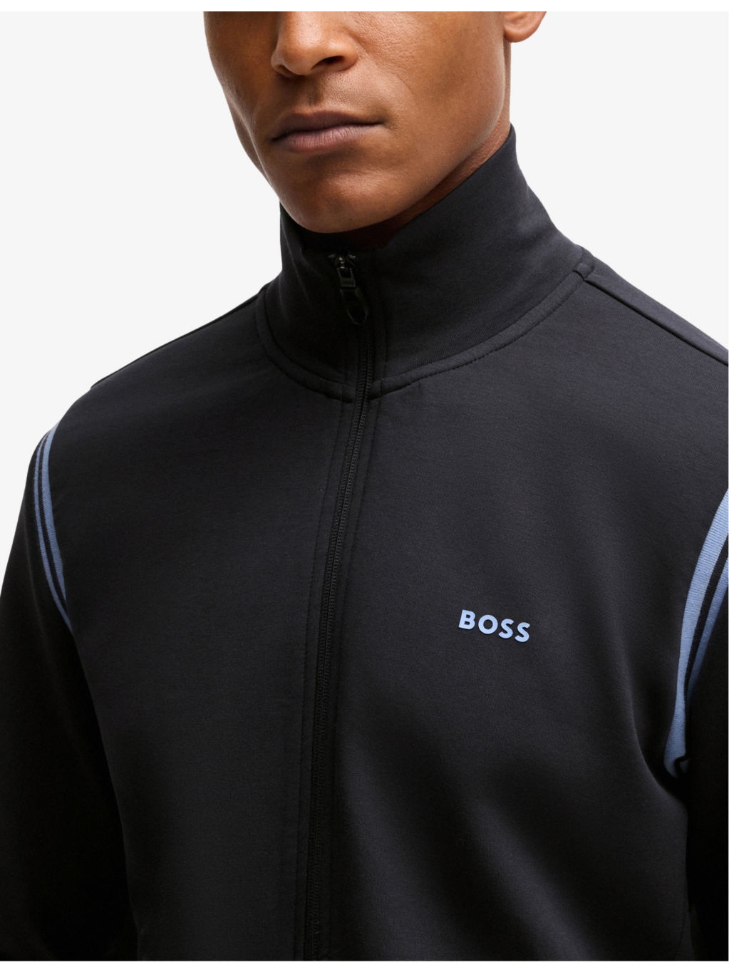 High-neck logo-print stretch-cotton sweatshirt - 5