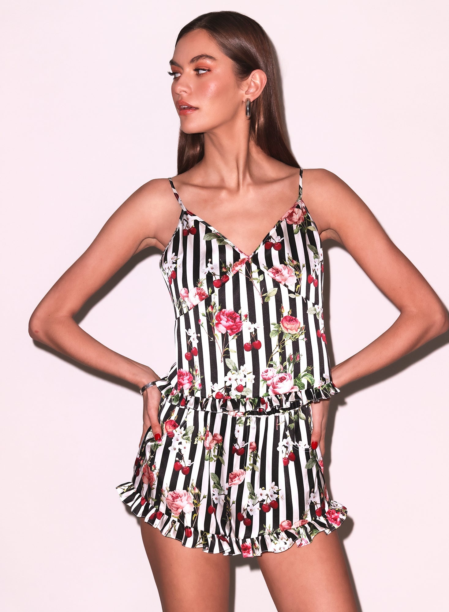 Cherry Rose Ruffle Cami - 2