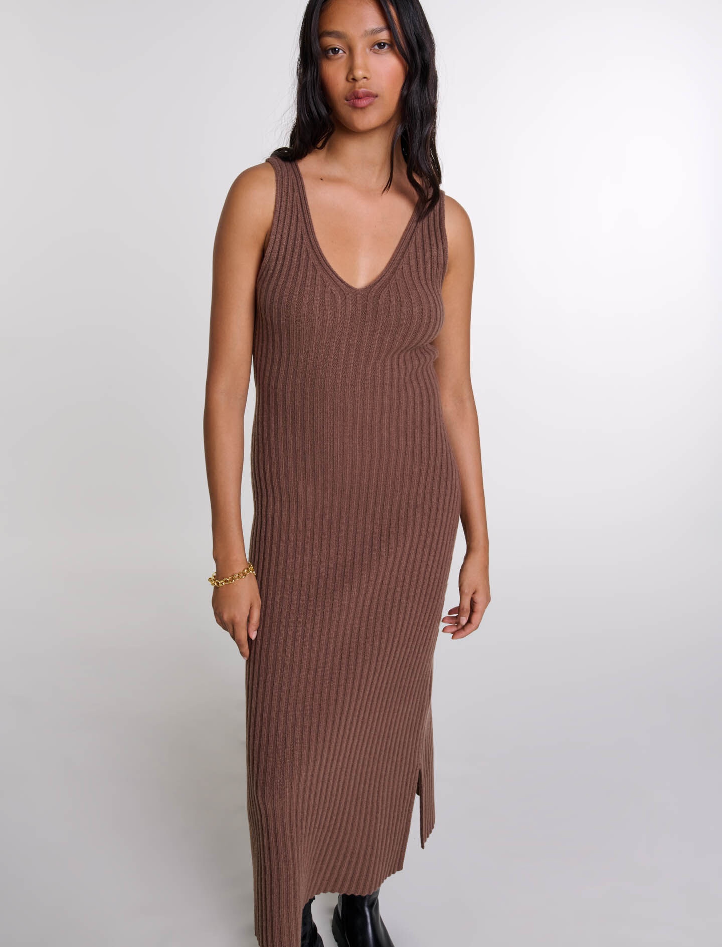2-in-1 wool maxi dress - 7