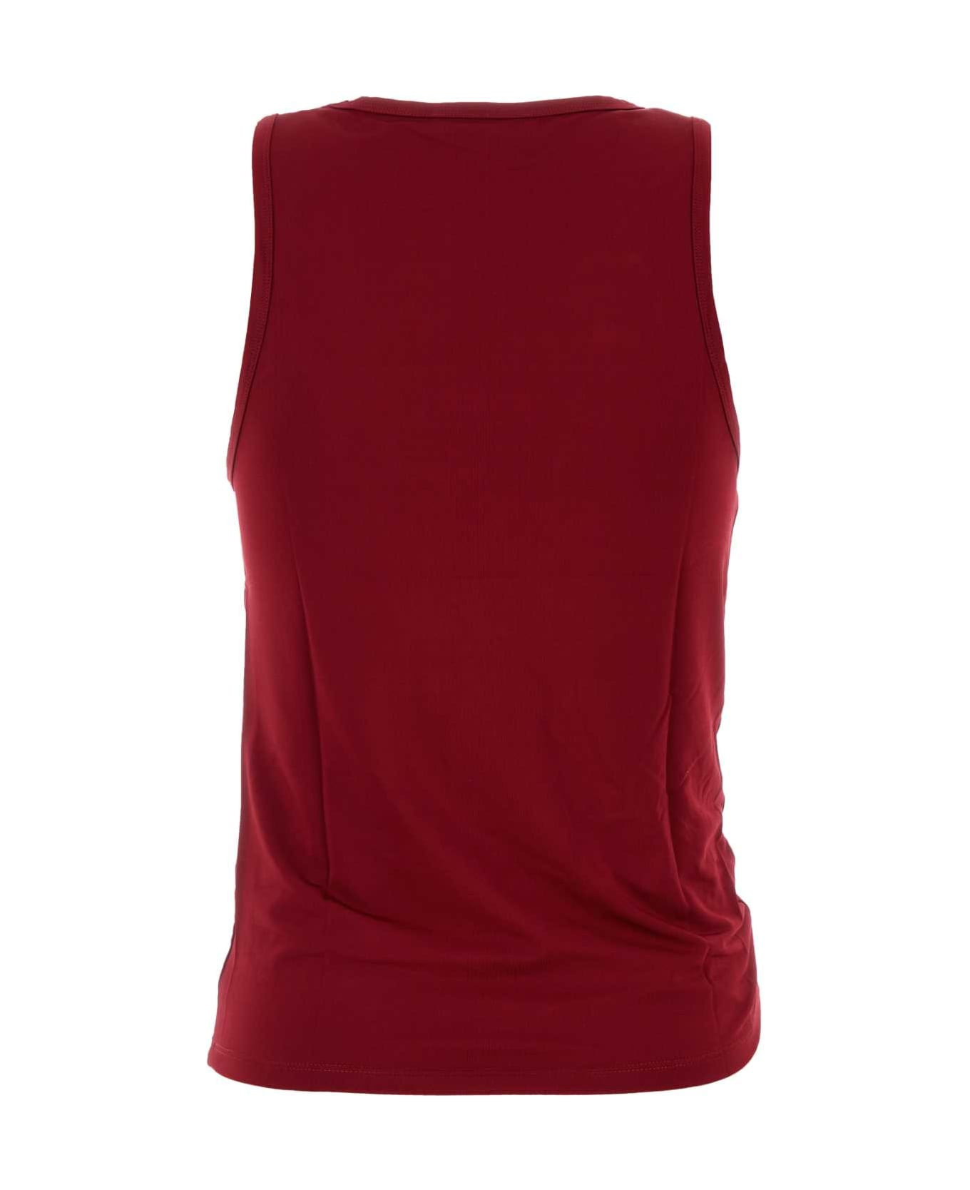 Burgundy Stretch Viscose Top - 2