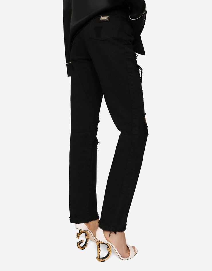 Boyfriend jeans with rips - 4