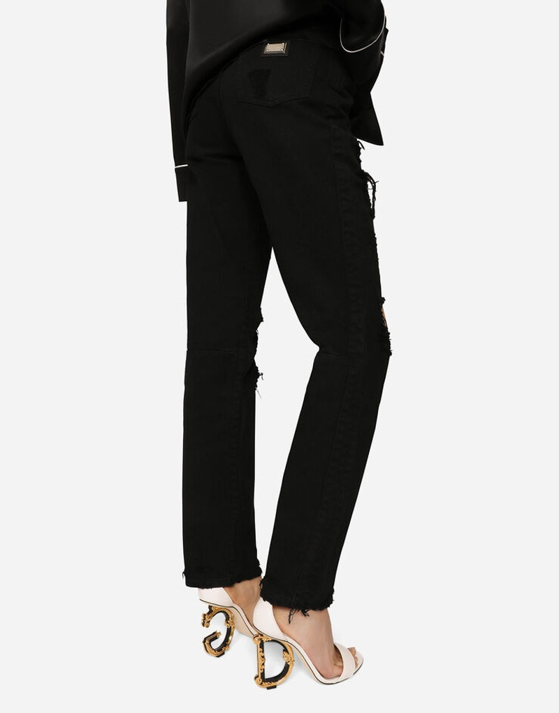 Boyfriend jeans with rips 4