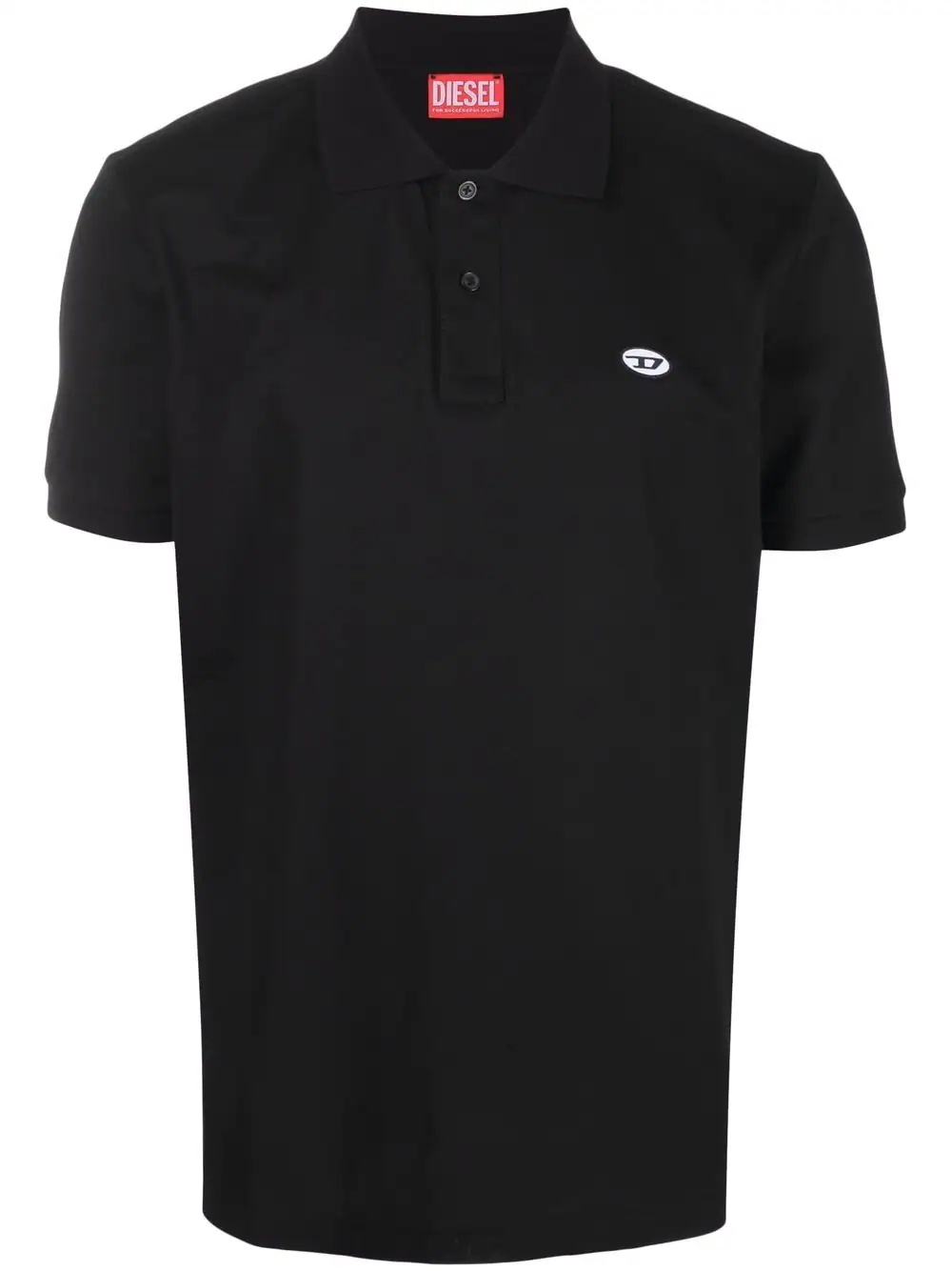 logo-patch polo shirt - 1