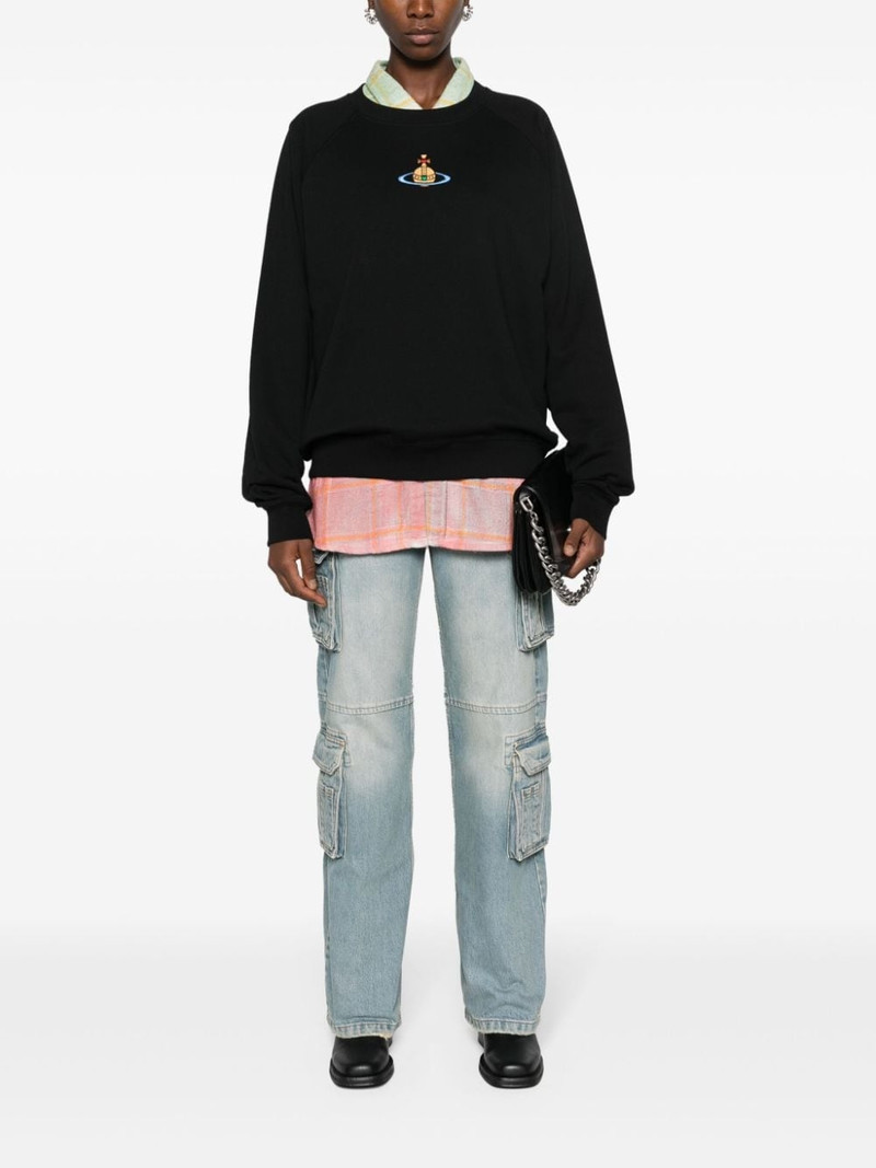 Vivienne Westwood Orb-embroidered cotton sweatshirt outlook
