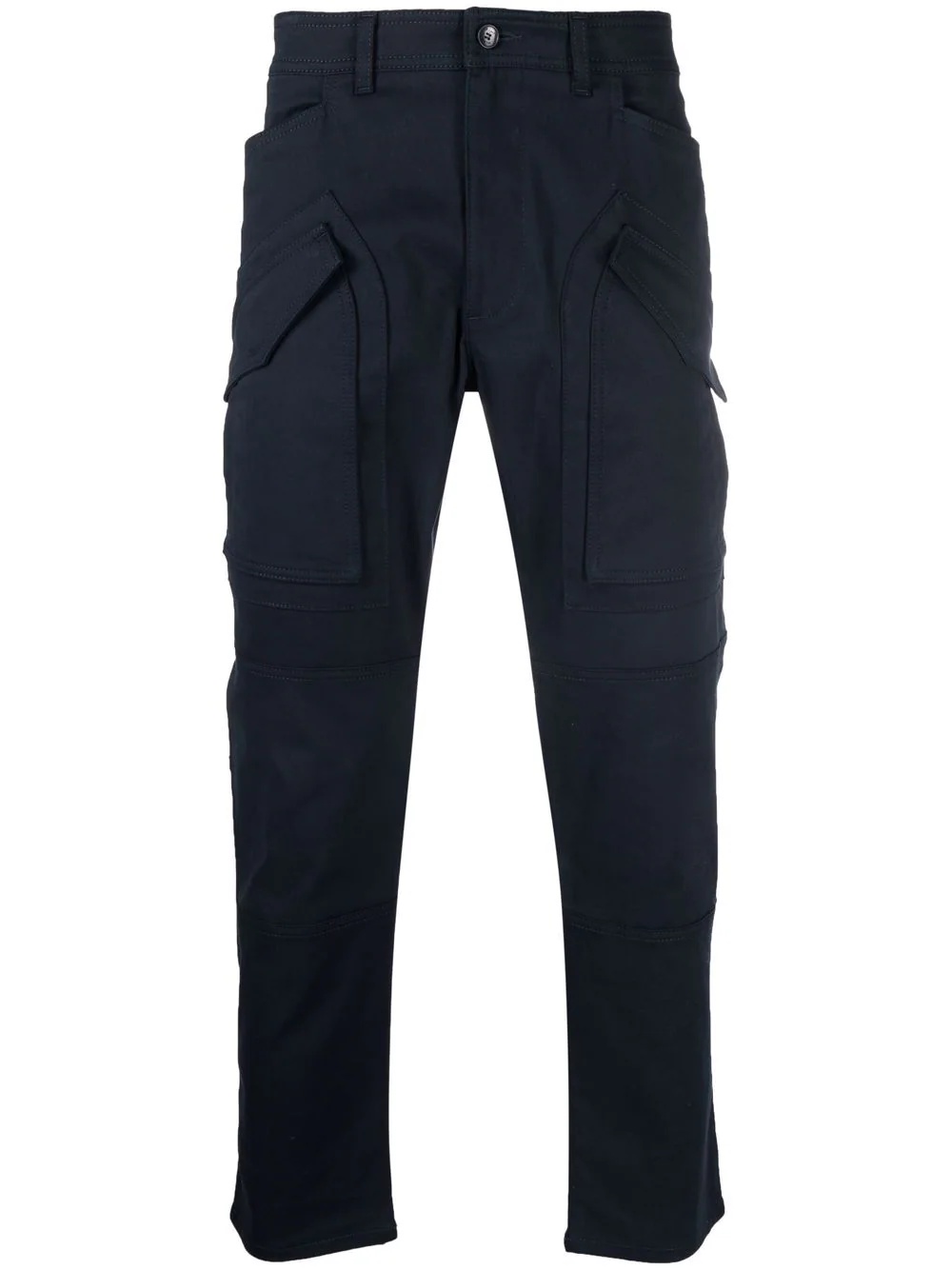 mid-rise straight-leg trousers - 1