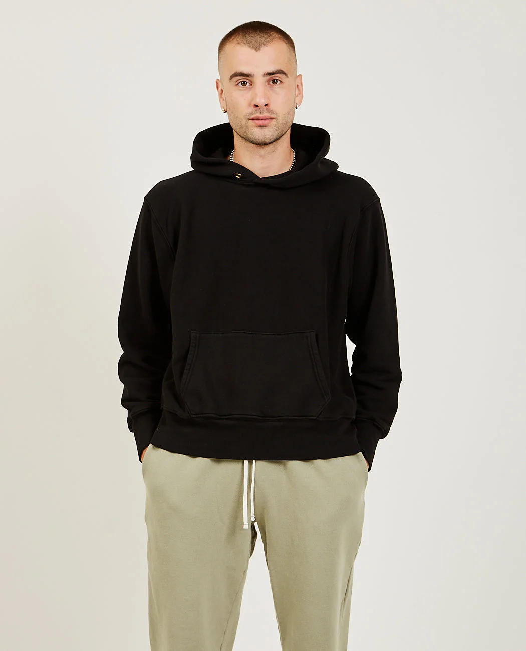 Cropped Hoodie Jet Black - 1