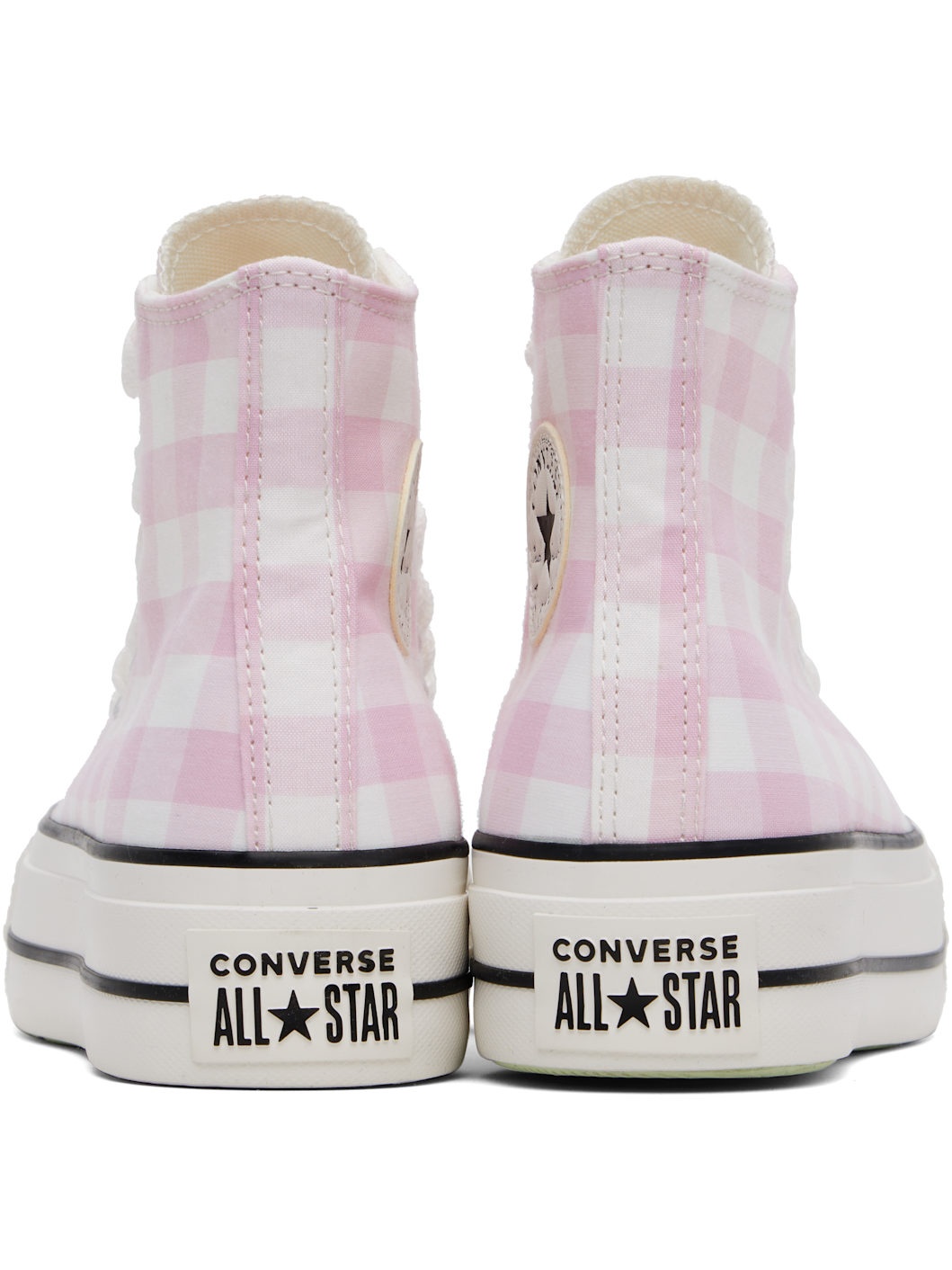 Pink & White Chuck Taylor All Star Gingham Sneakers - 2