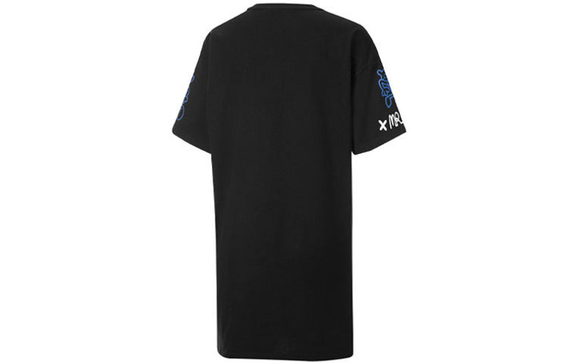 PUMA (WMNS) PUMA x Mr Doodle Crossover Casual Sports Breathable Short Sleeve Dress Black 530656-01 outlook