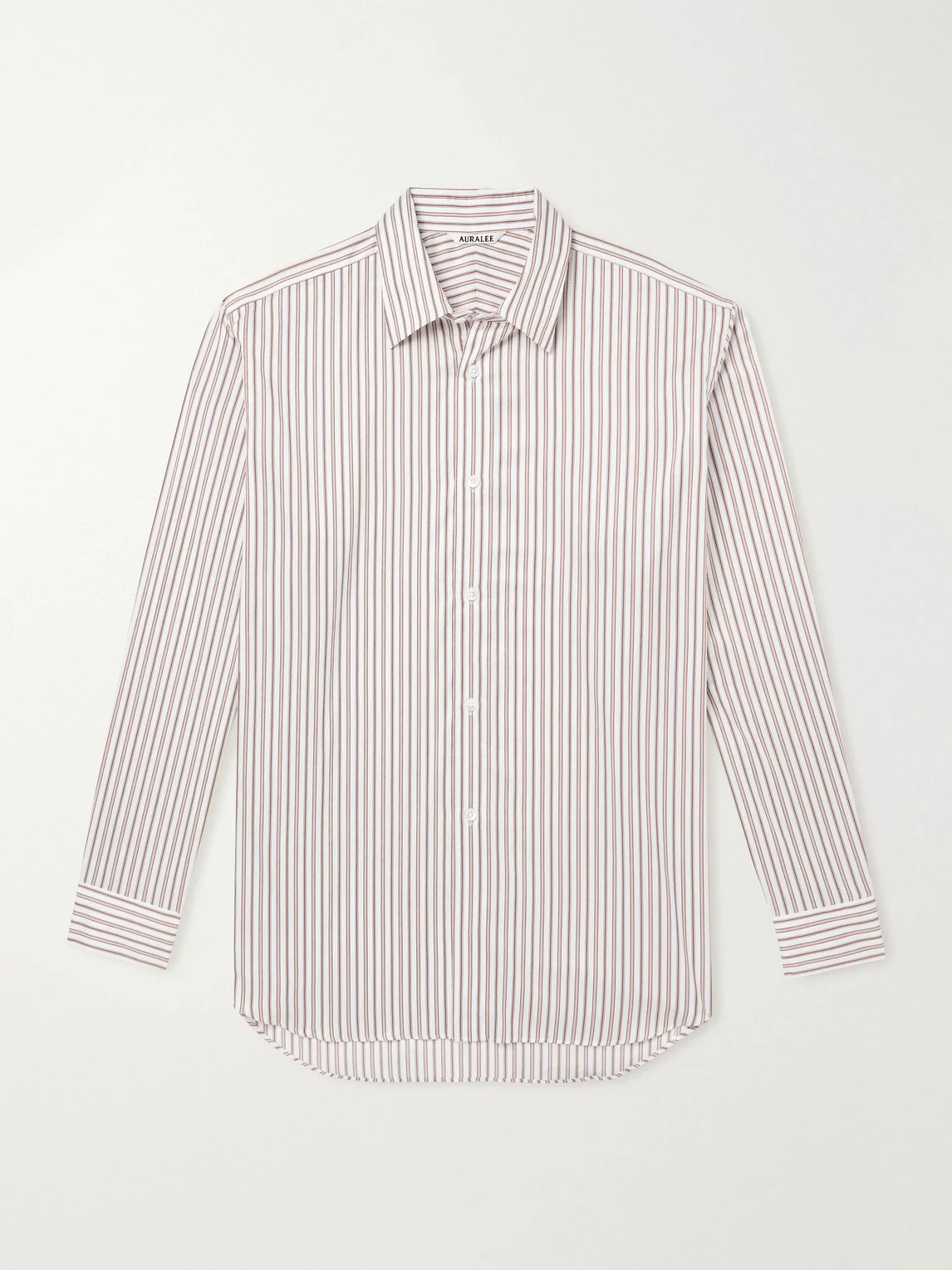 Striped Cotton and Silk-Blend Shirt - 1