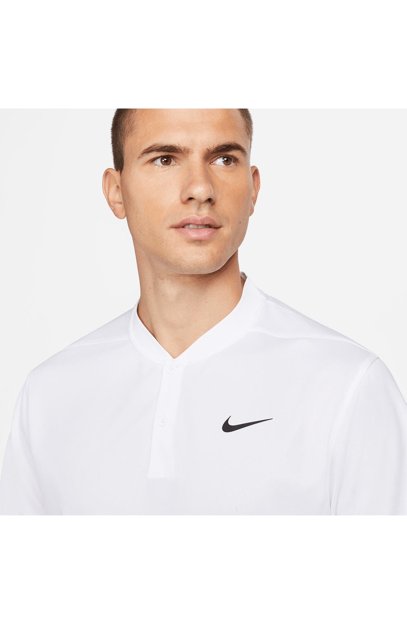 Nike Dri-FIT Victory Blade Collar Polo in White/Black at Nordstrom - 3