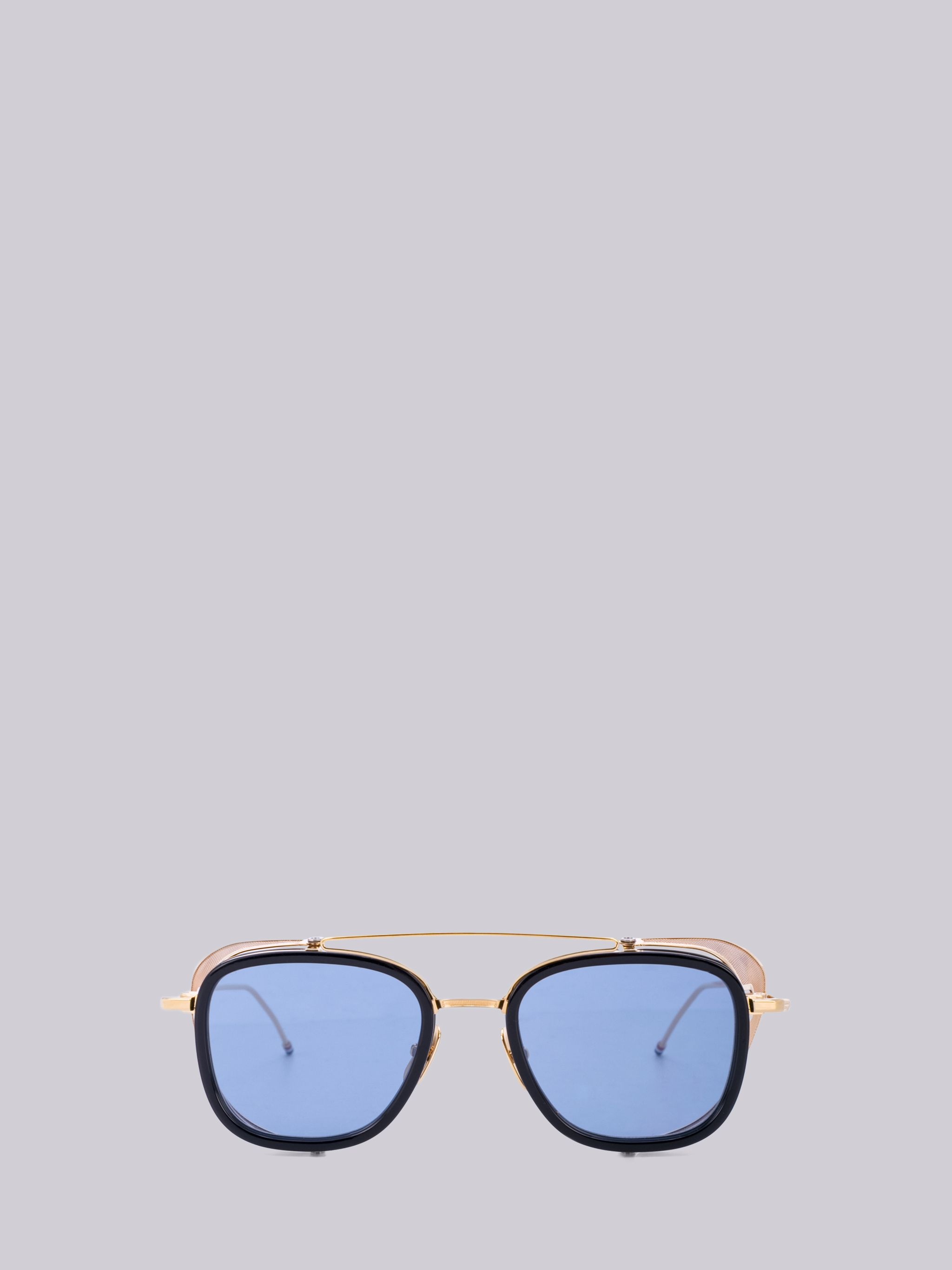 TB808 - Navy and Gold Mesh Sunglasses - 1