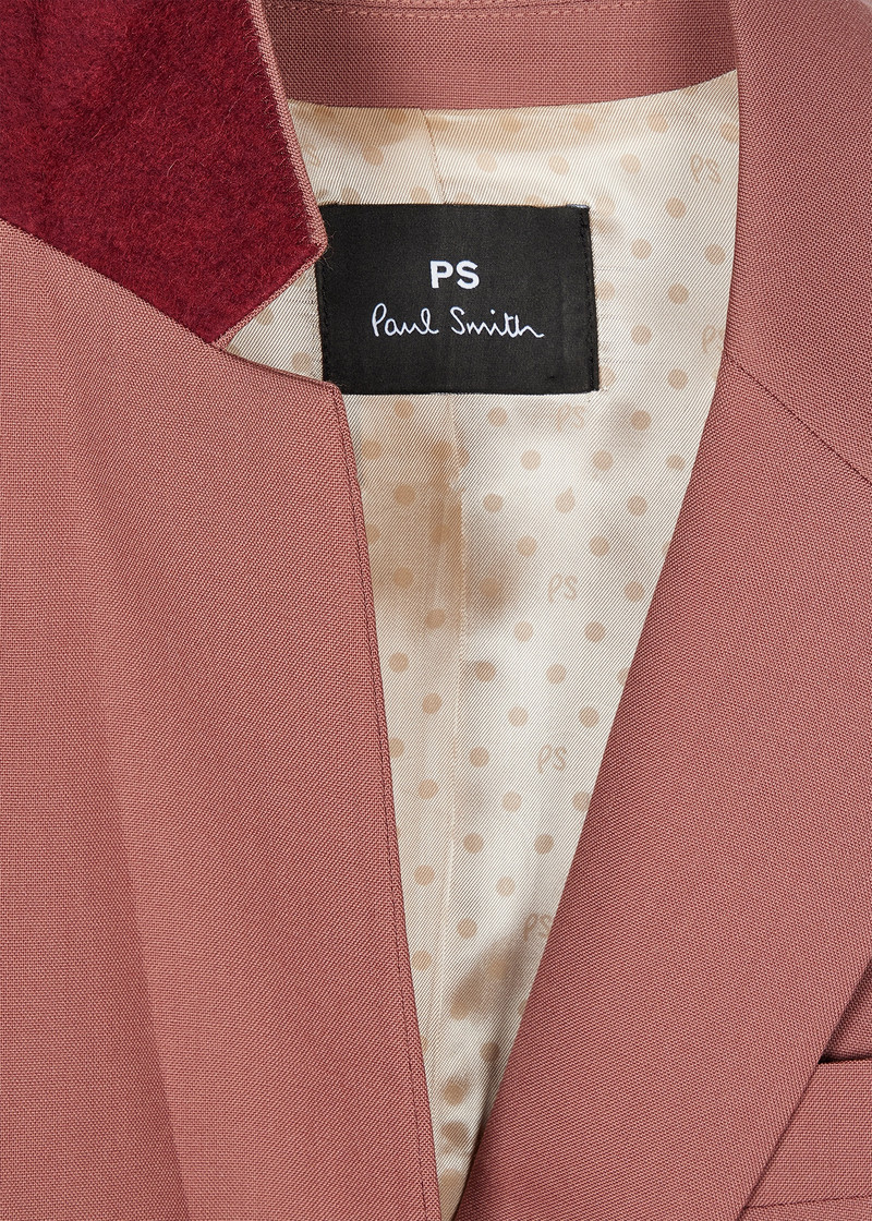 Paul Smith Women's Dusty Rose Wool Double-Breasted Blazer outlook