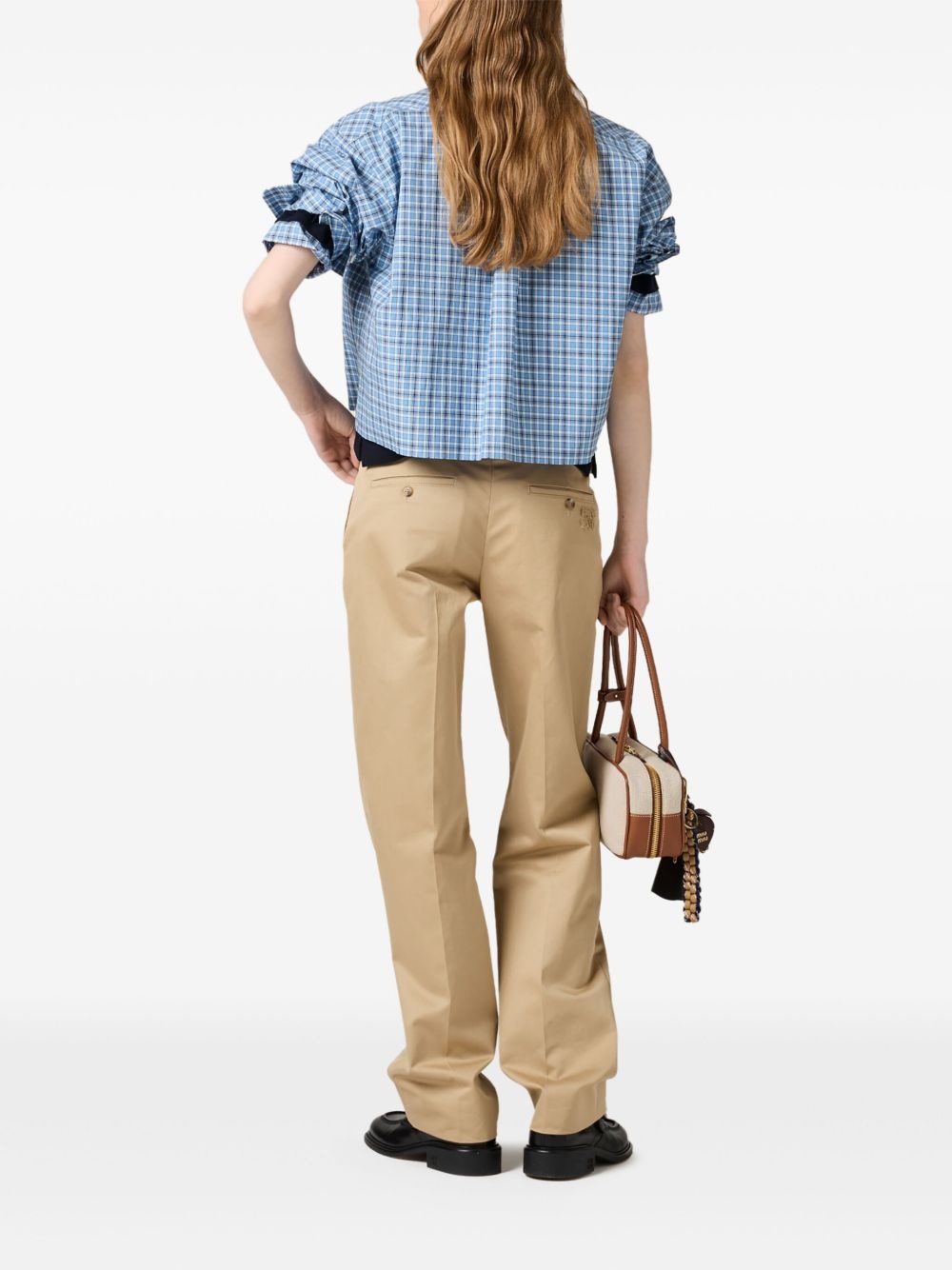 checked poplin shirt - 3
