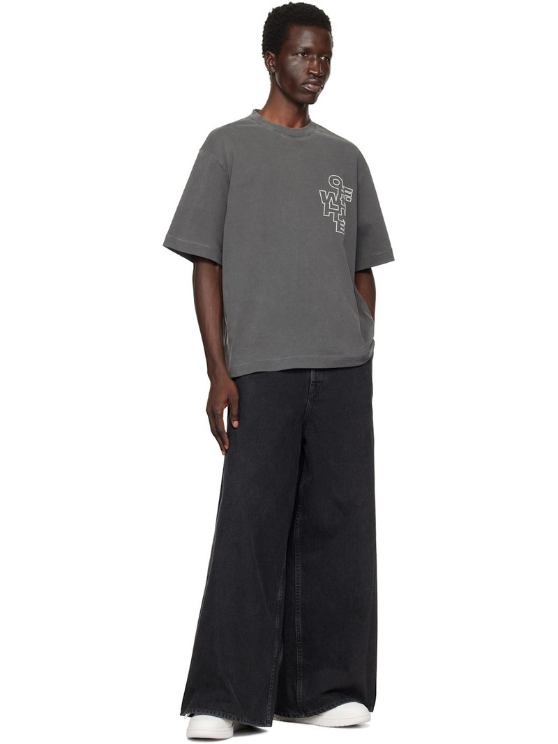 Off-White Black Arr Wide Jeans outlook