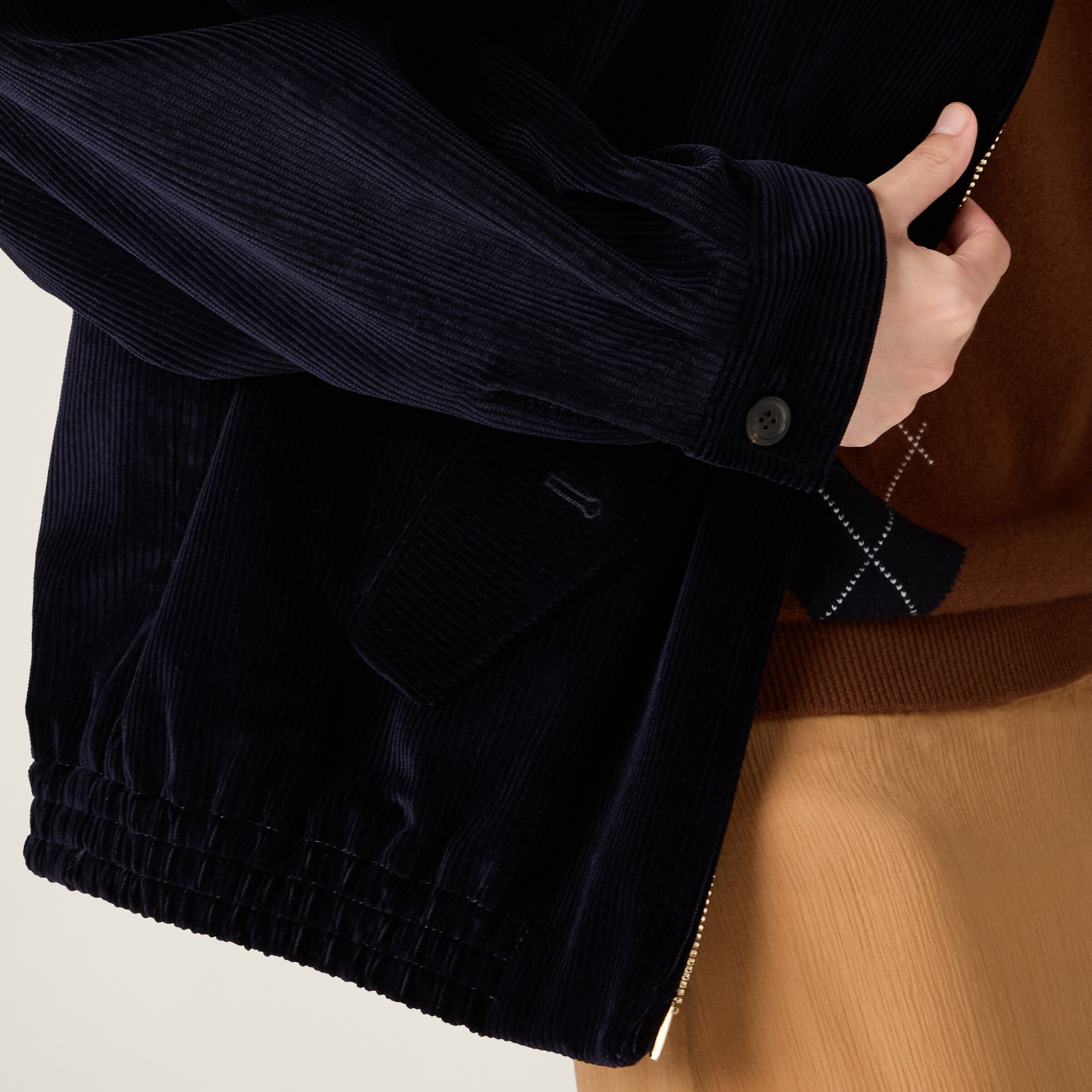 Corduroy blouson jacket - 5