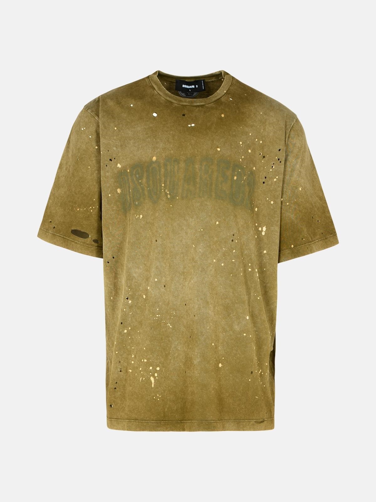 GREEN COTTON T-SHIRT - 1