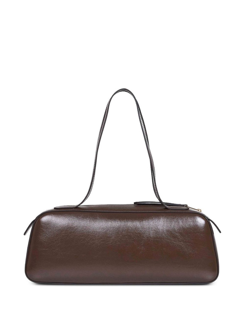 KHAITE Simona crackle patent elongated tote bag outlook