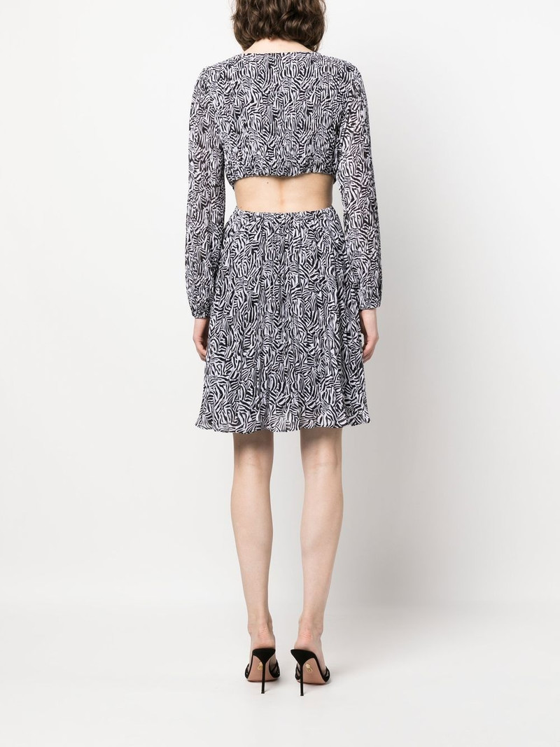 pleated zebra-print mini dress 4