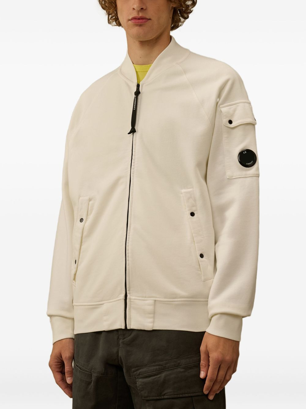 pocket-detail zip-up sweatshirt - 3