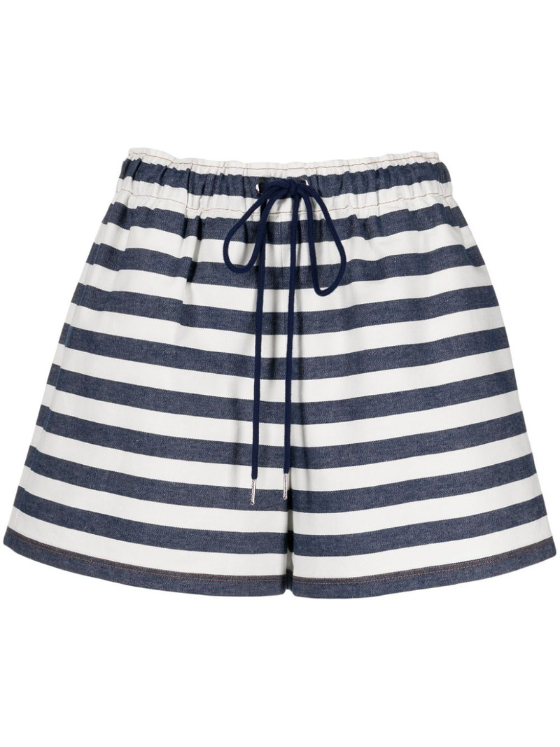 stripe-print drawstring shorts 1