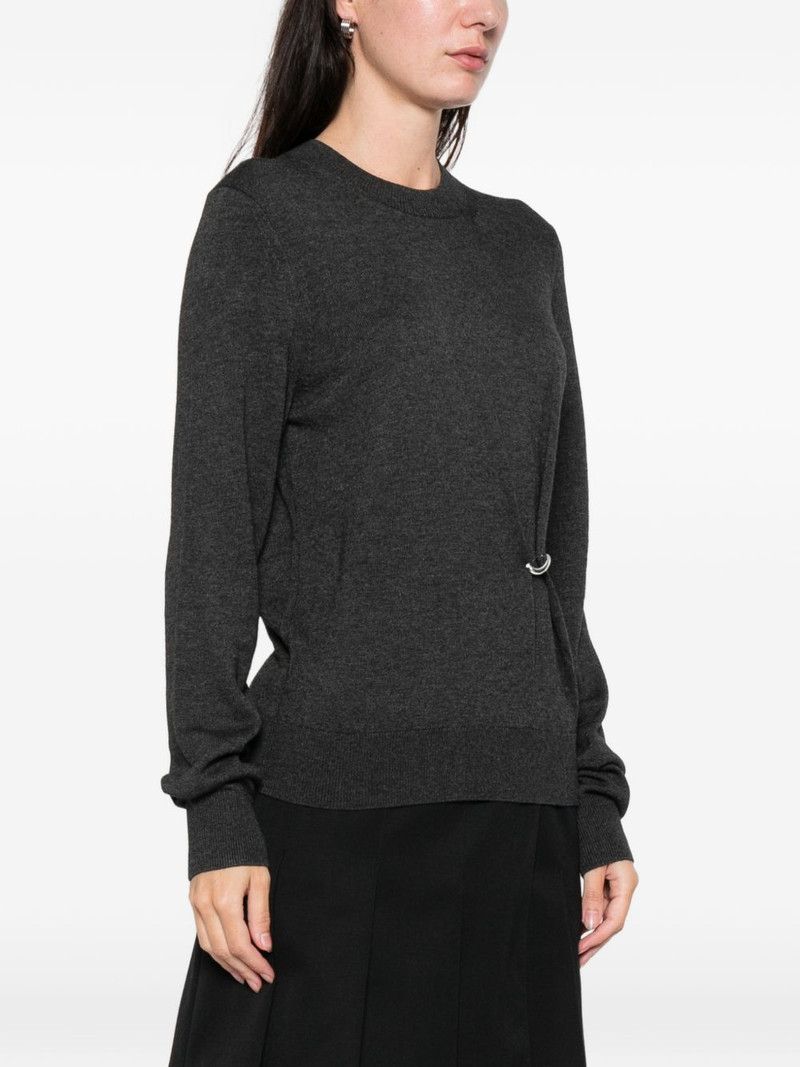 ring-detail crew-neck sweater 3