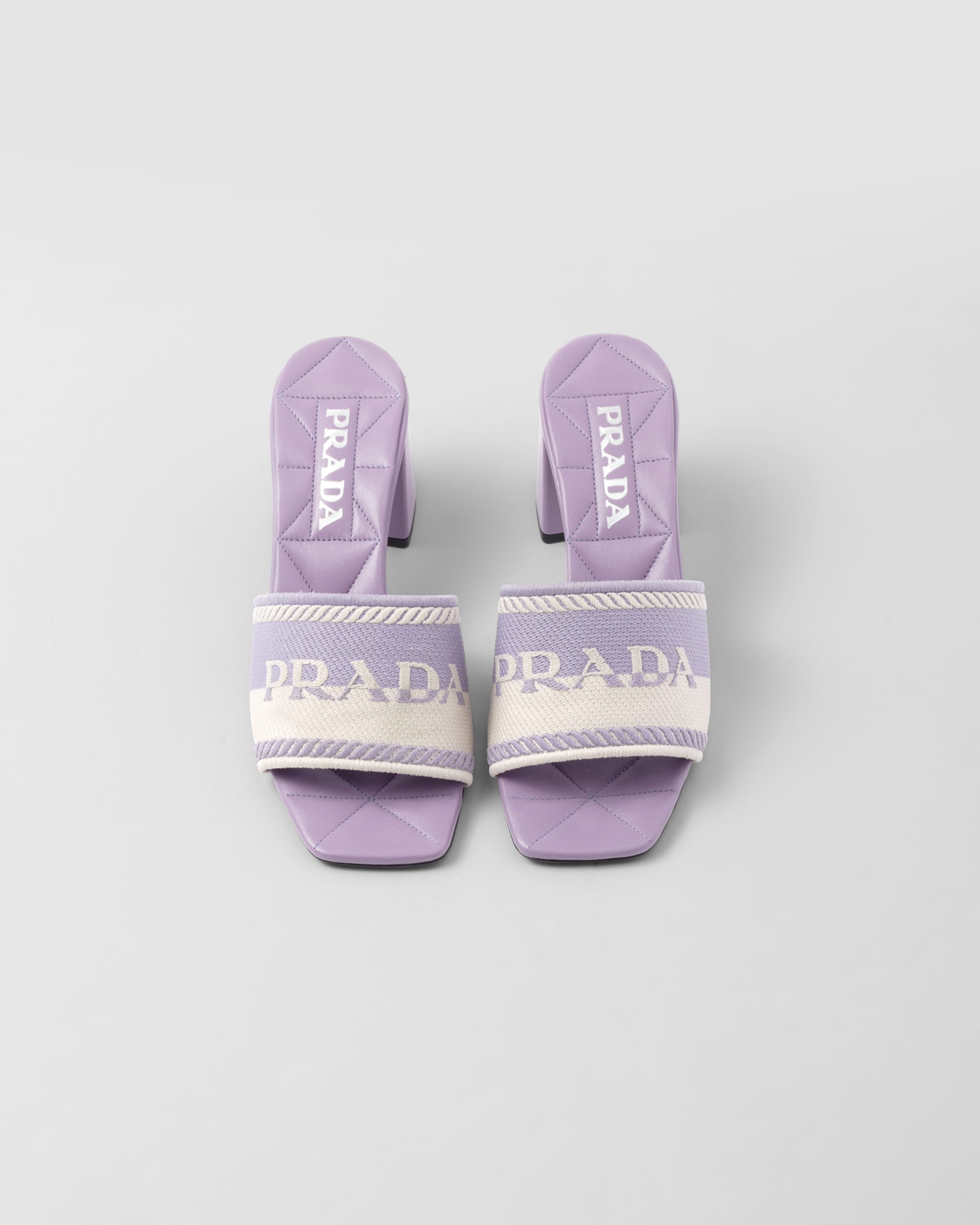 Embroidered fabric sandals - 3