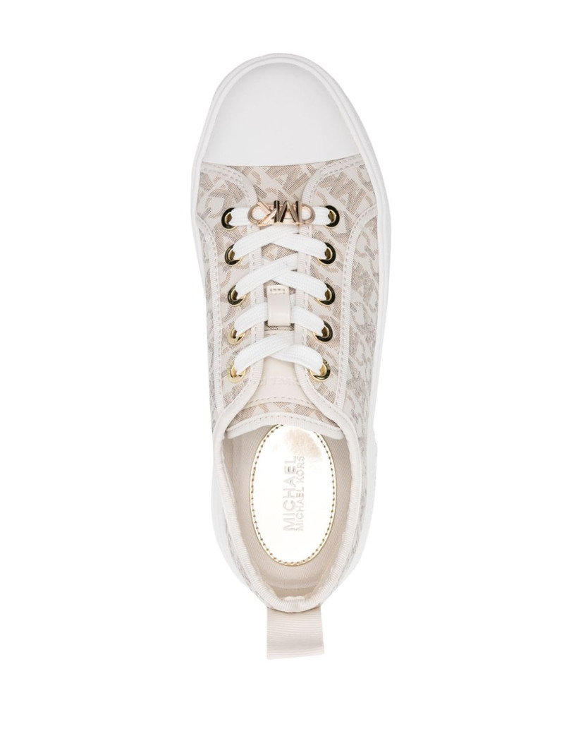 monogram-print round-toe sneakers 4