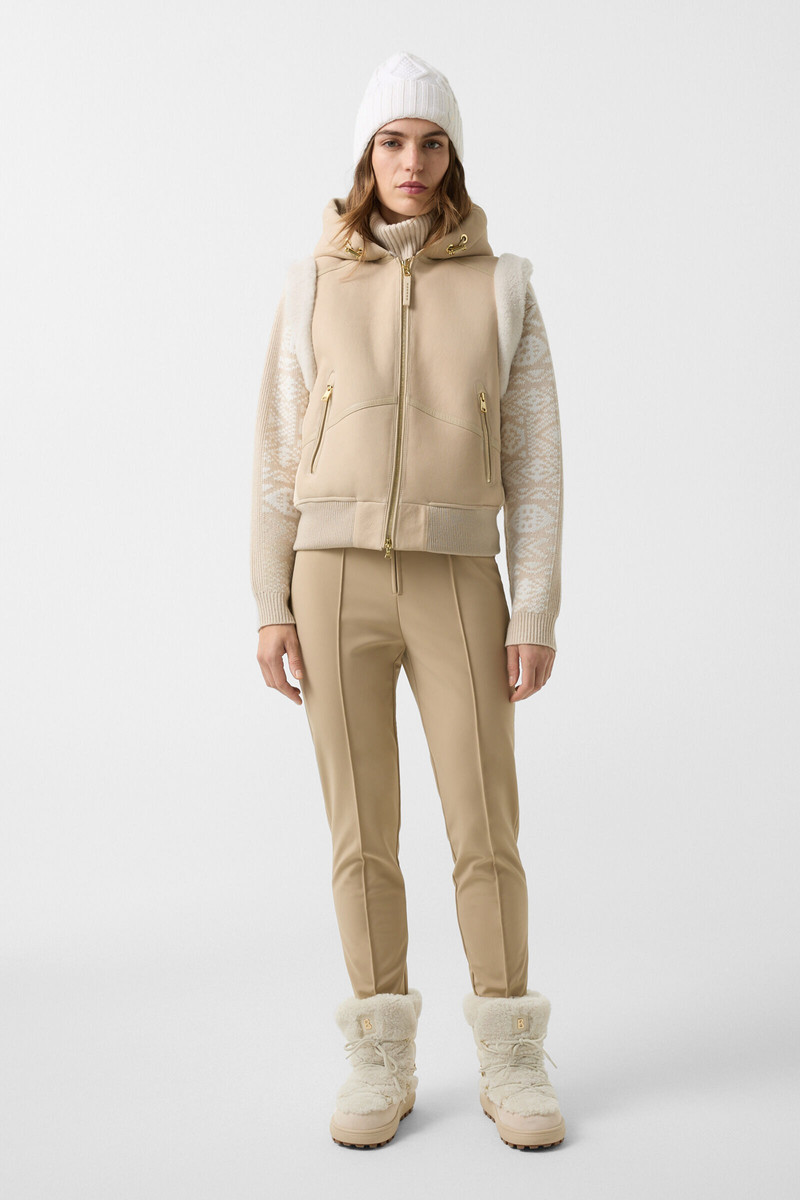 BOGNER Fine lambskin vest in Sand outlook