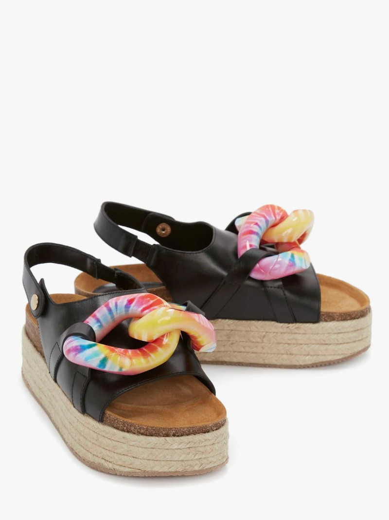 JW Anderson WOMEN'S CHAIN SANDALS WITH SNAP - ESPADRILLE PLATFORM outlook