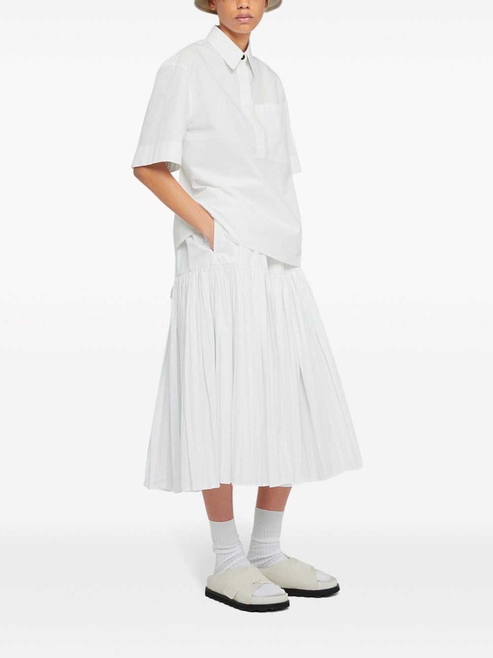 pleated midi skirt - 3