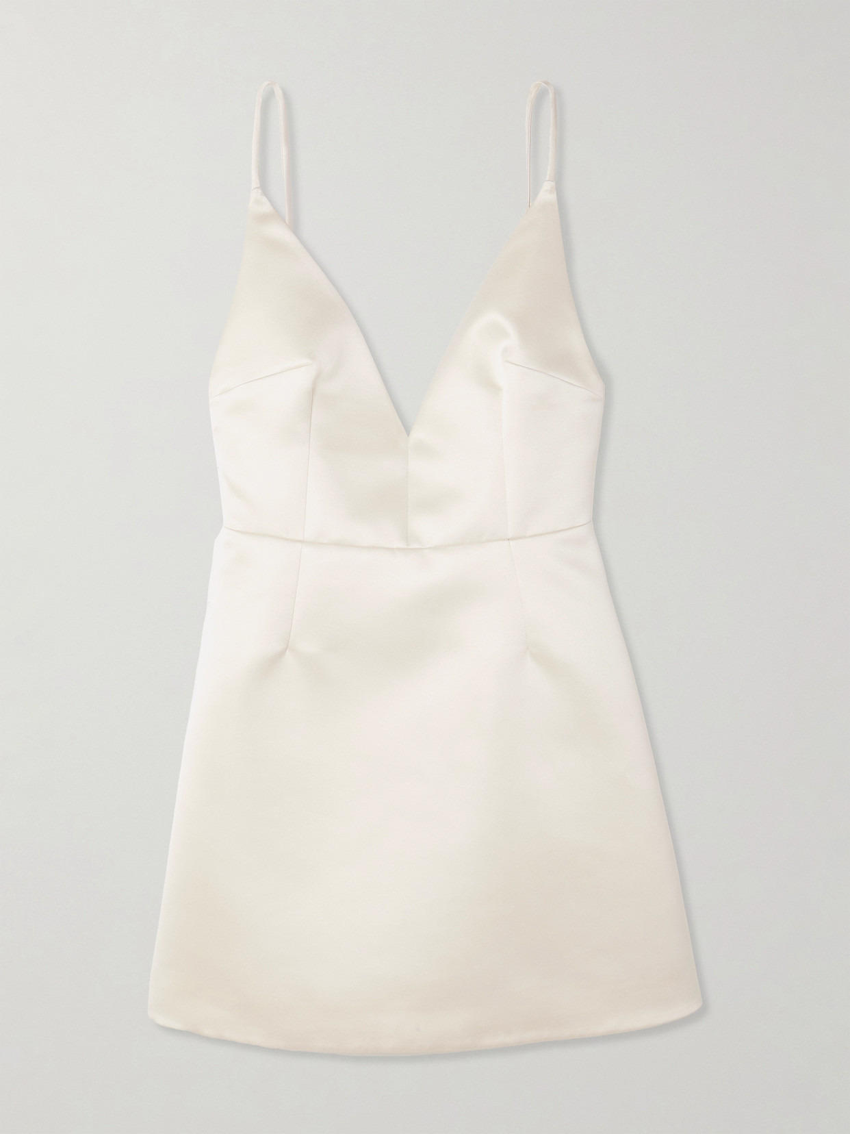Vero Open-back Duchesse-satin Mini Dress - 1