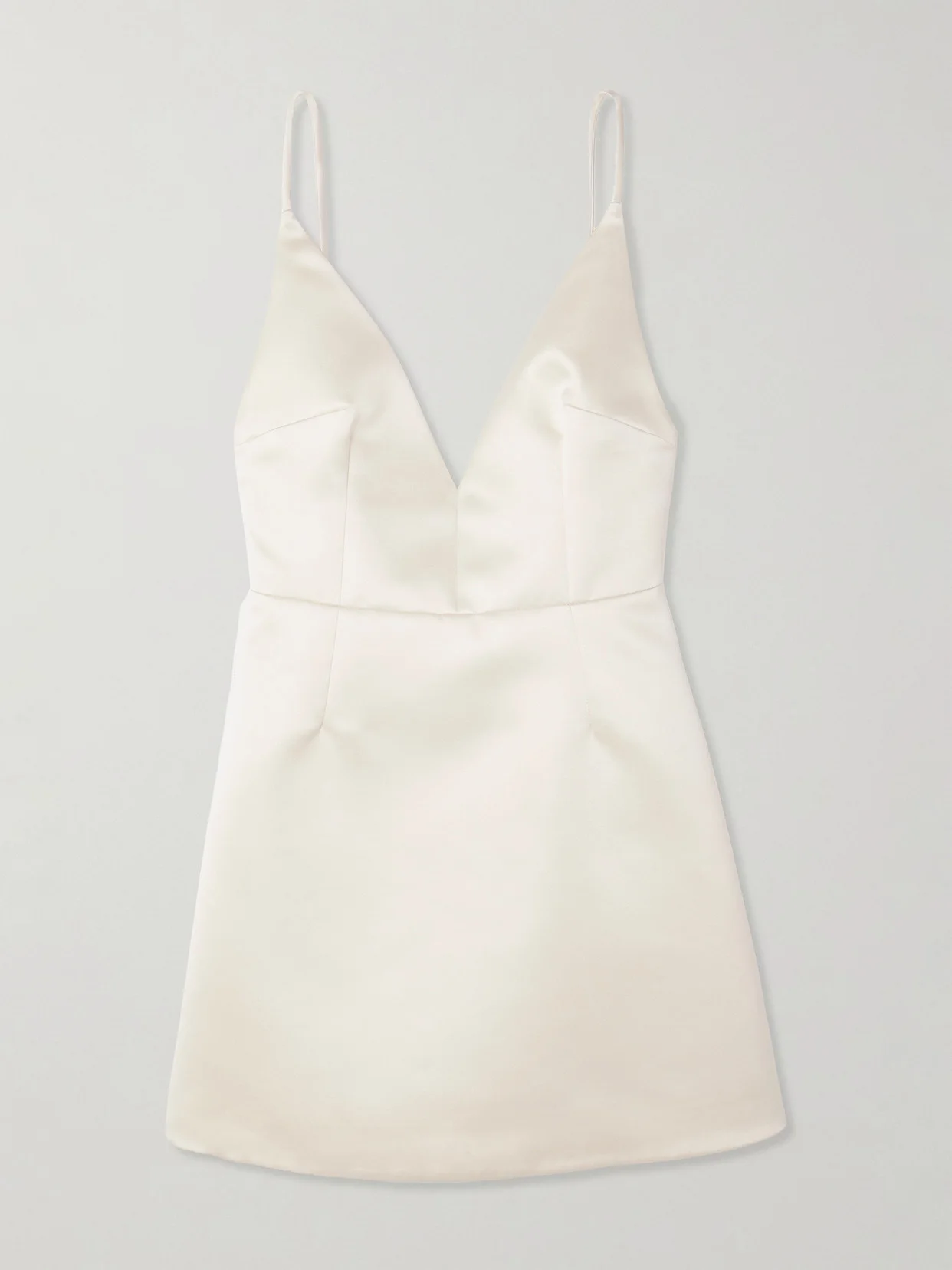 Vero Open-back Duchesse-satin Mini Dress - 1
