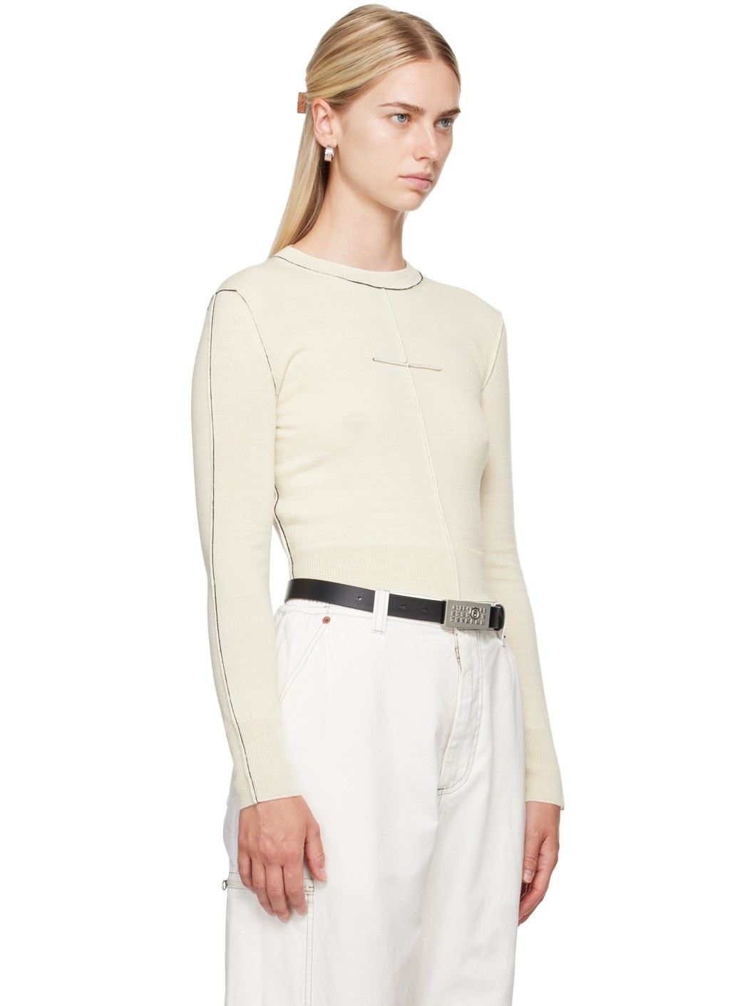 Off-White Virgin Wool Sweater - 2