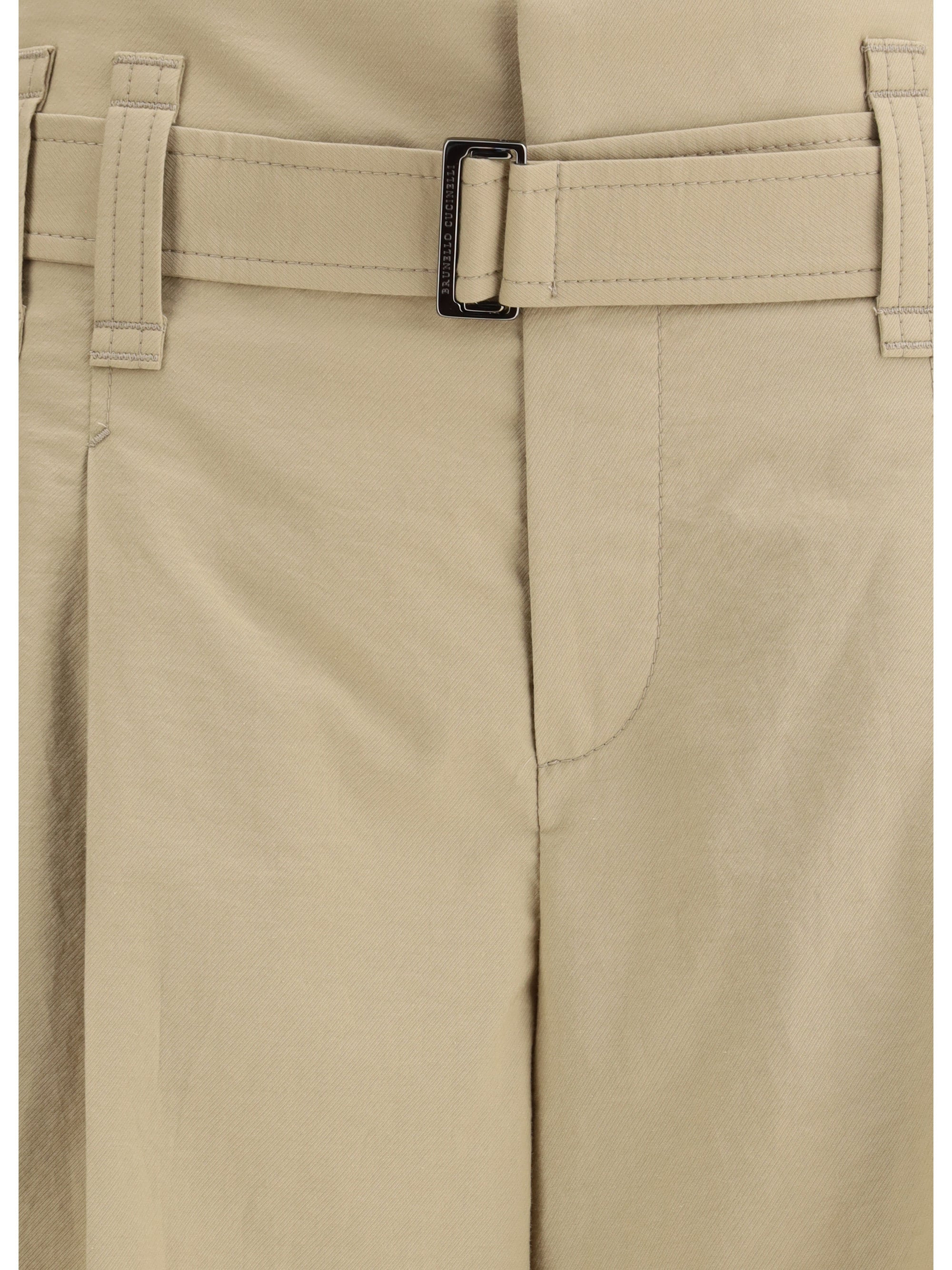 Brunello Cucinelli Women Pleated Crop Pants - 3