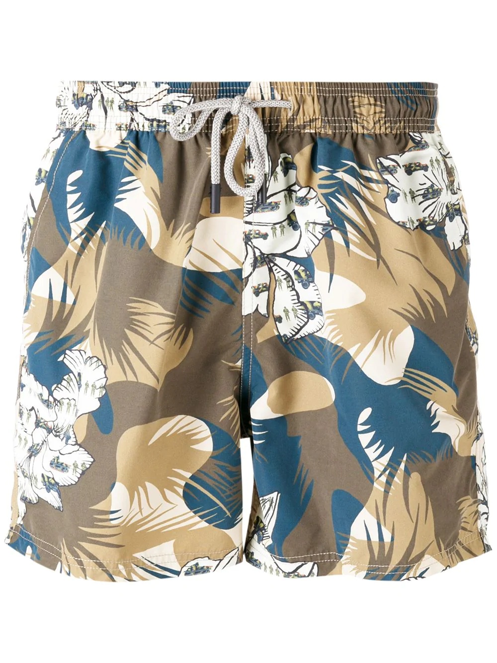 camouflage drawstring swim shorts - 1