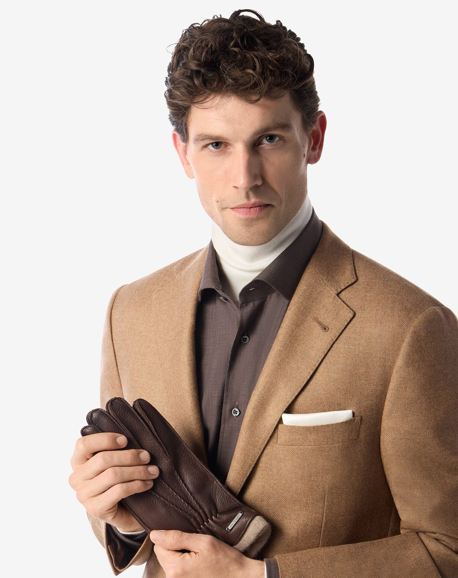 White plain satin pocket square - 2