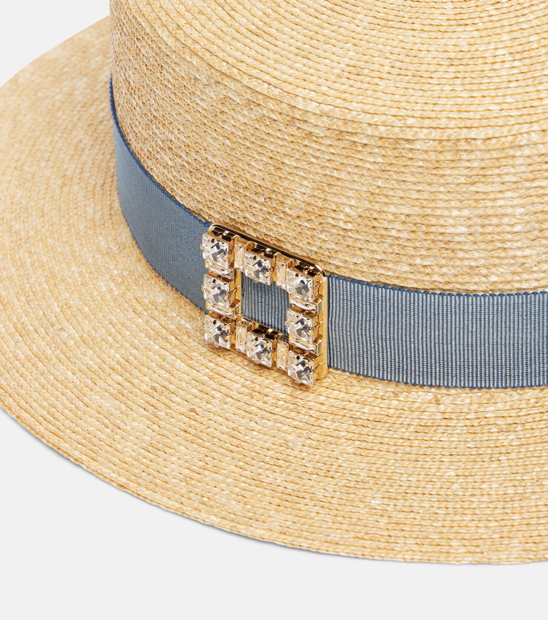Très Vivier straw boater hat - 3