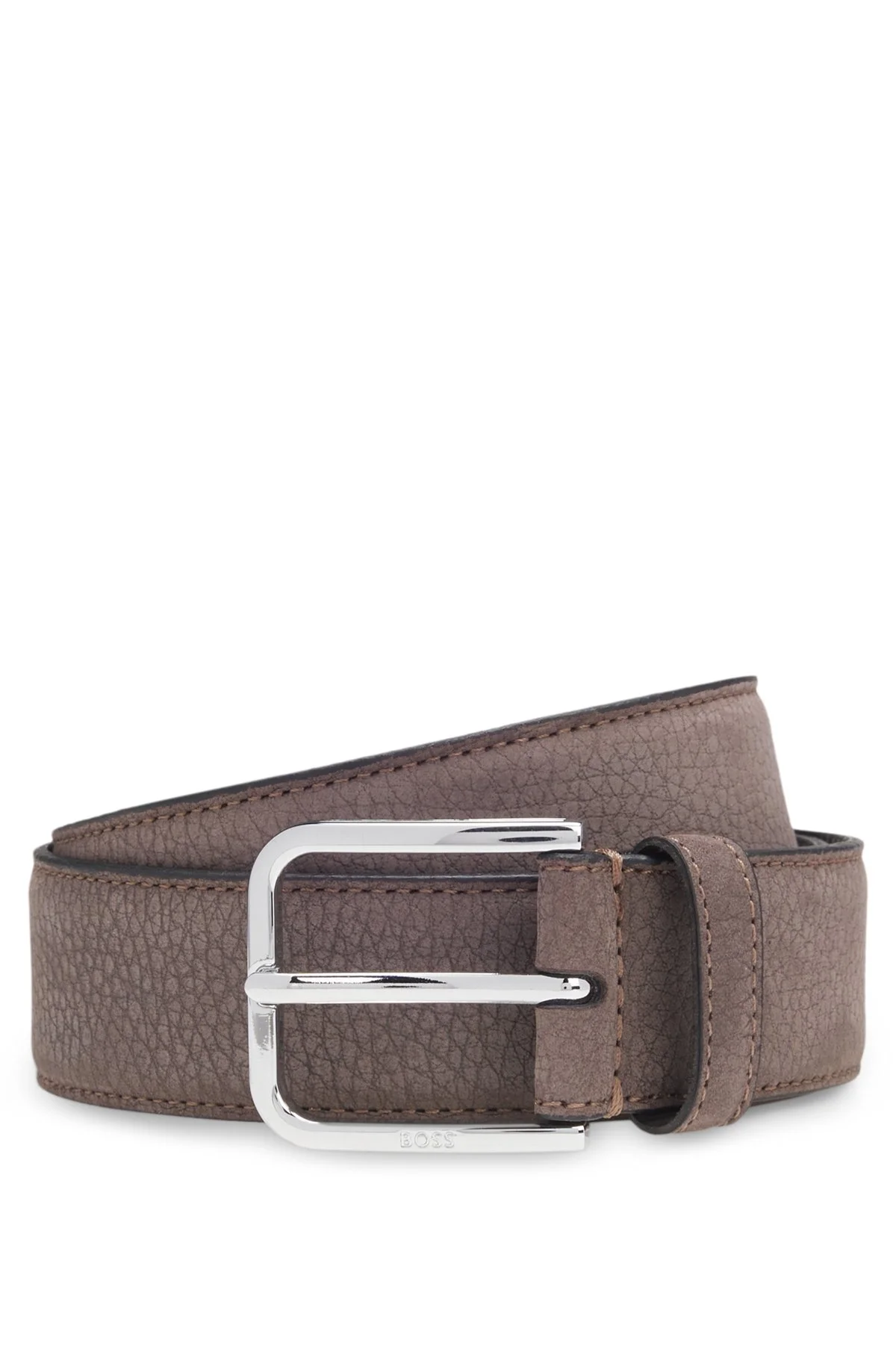 ITALIAN-NUBUCK BELT WITH POLISHED PIN BUCKLE - 1