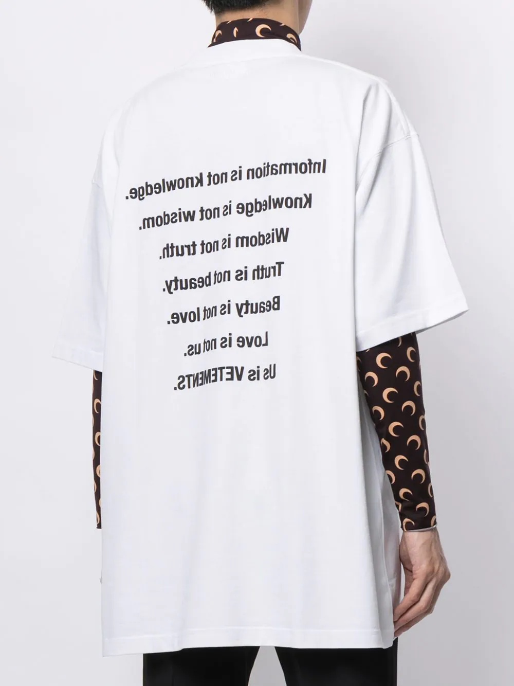 Information slogan-print T-shirt - 4