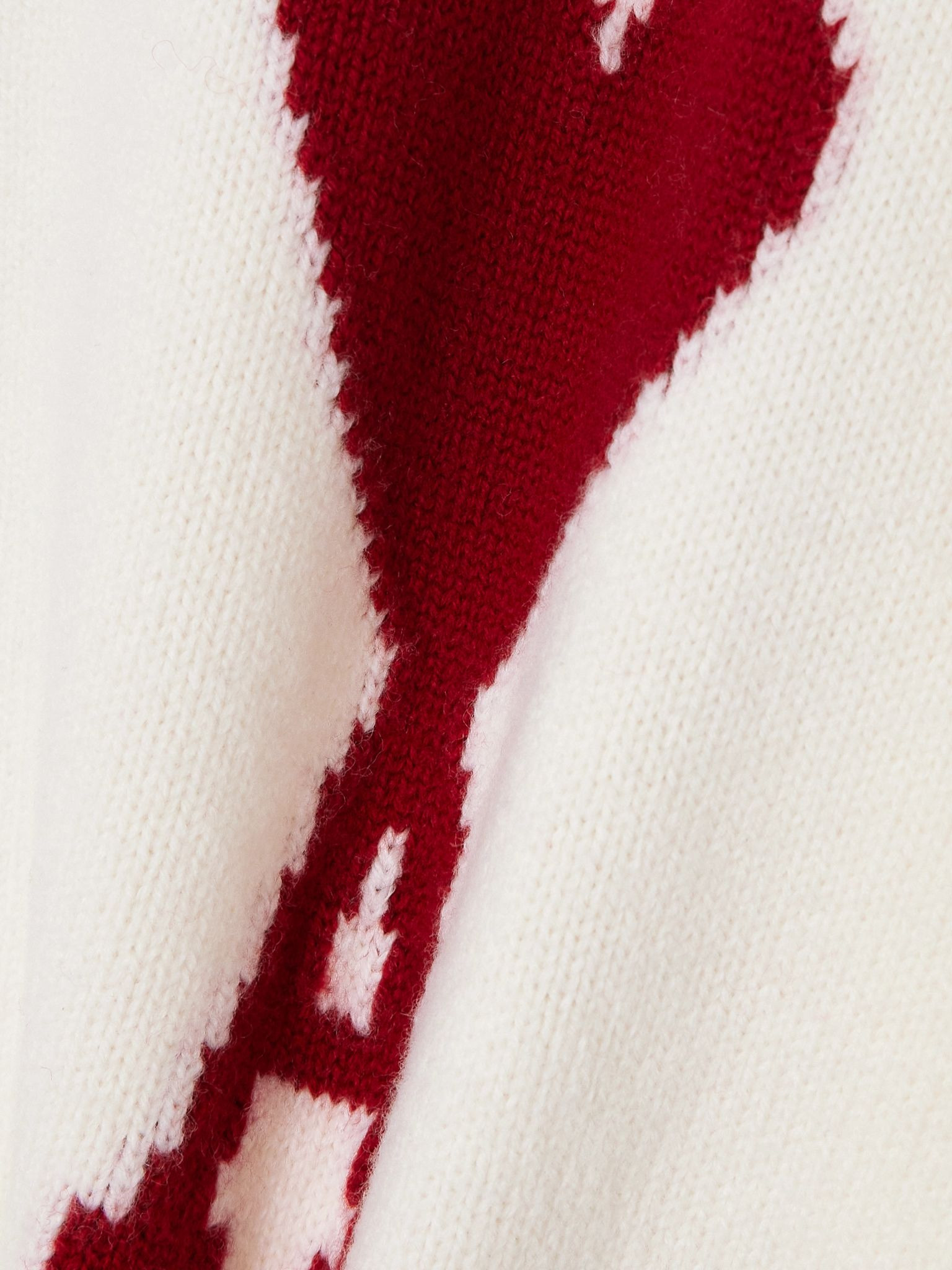 ADC intarsia merino wool cardigan Off-white - 5