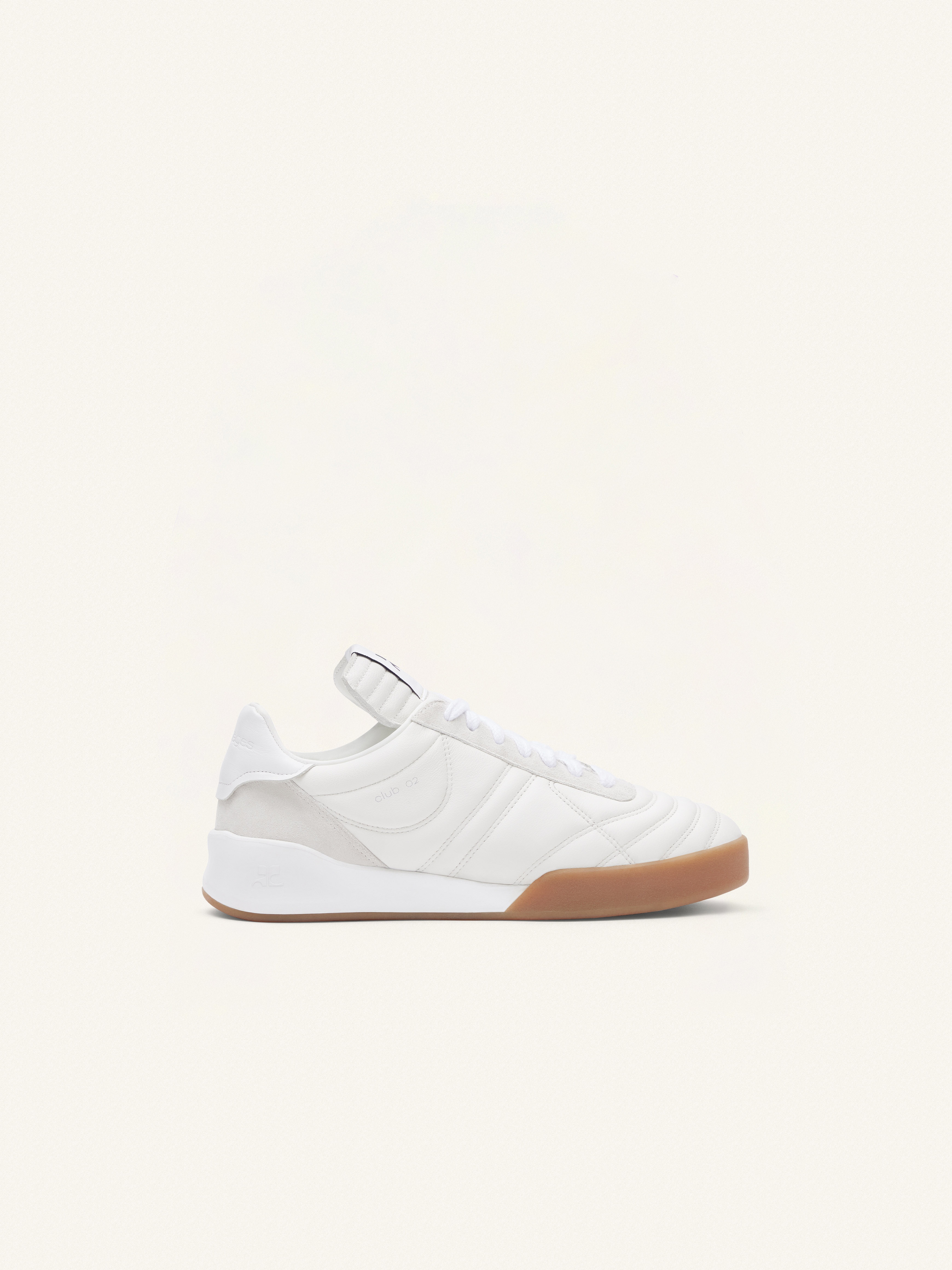 COURREGES | CLUB 02 LEATHER SNEAKERS WHITE スニーカー Courrèges Men's Club 02 Leather Heritage White Low Top