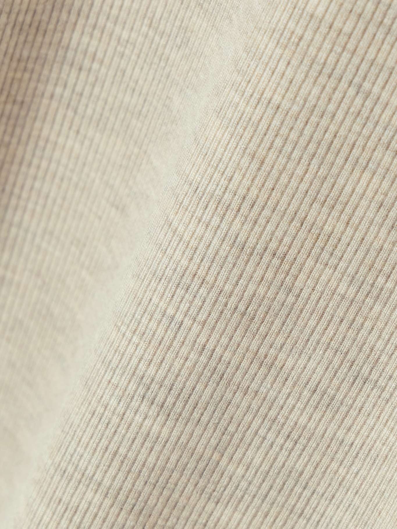 Ribbed stretch cotton and modal-blend top Taupe - 4