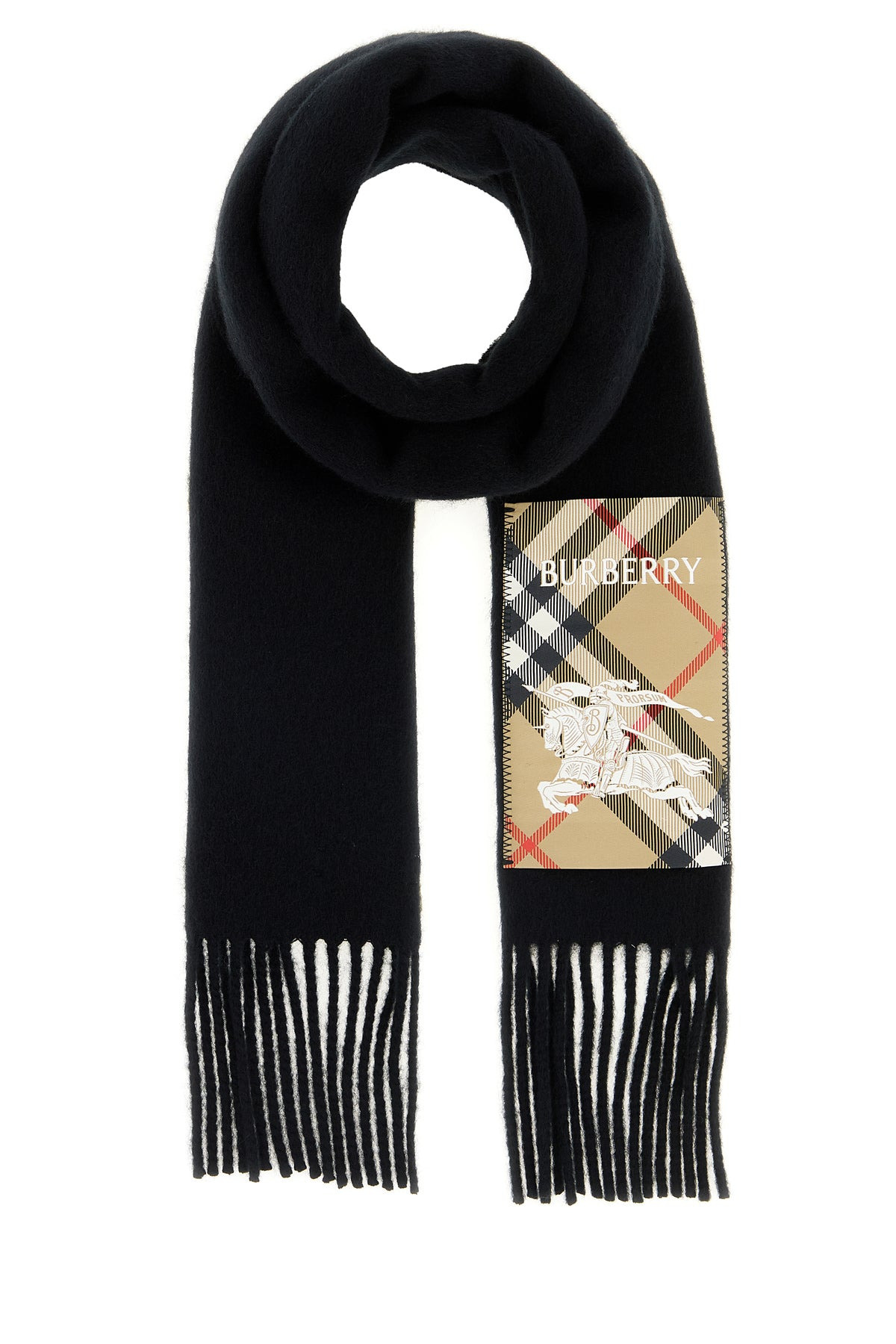 Black cashmere scarf - 1