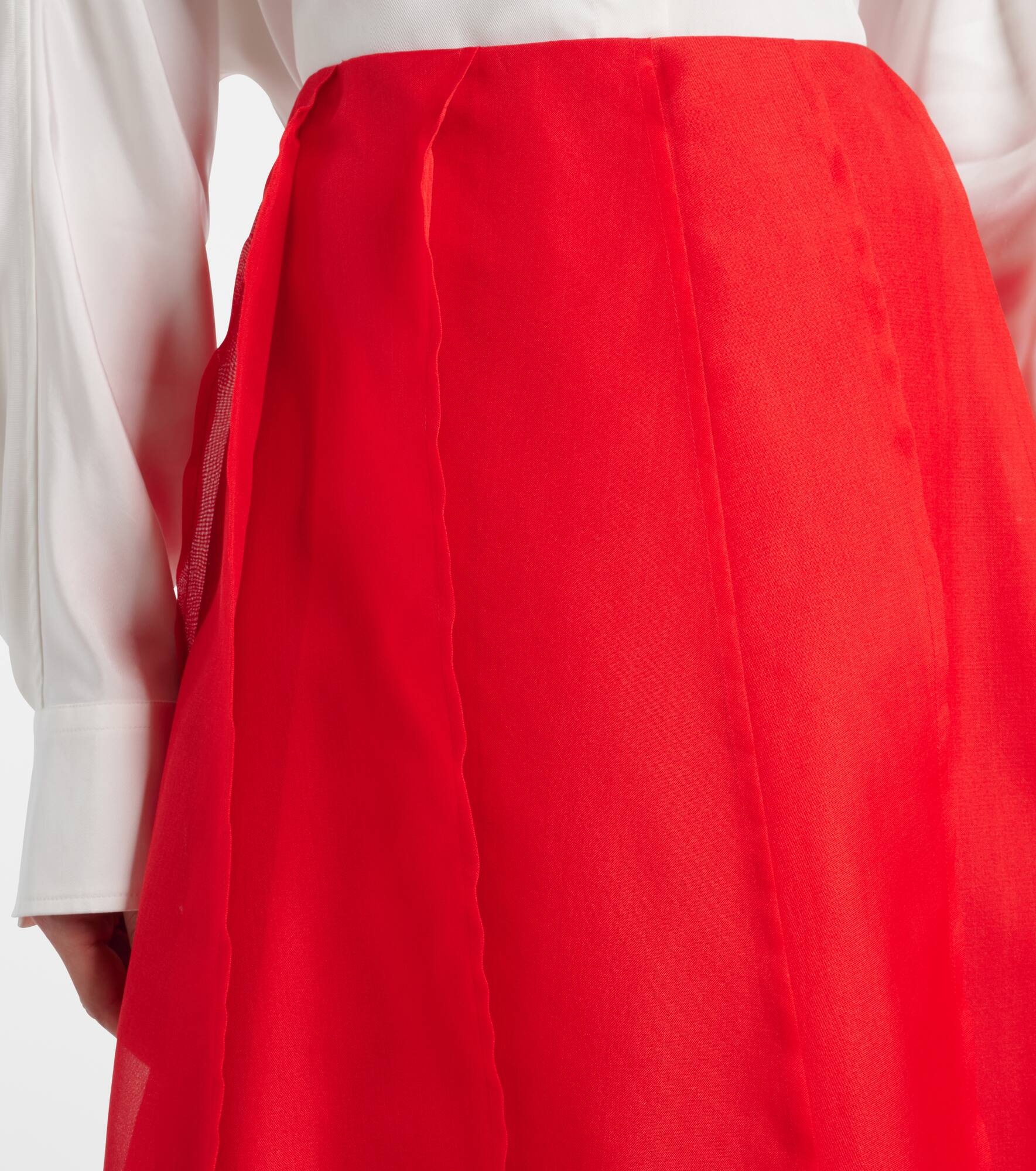 Silk organza midi skirt - 4
