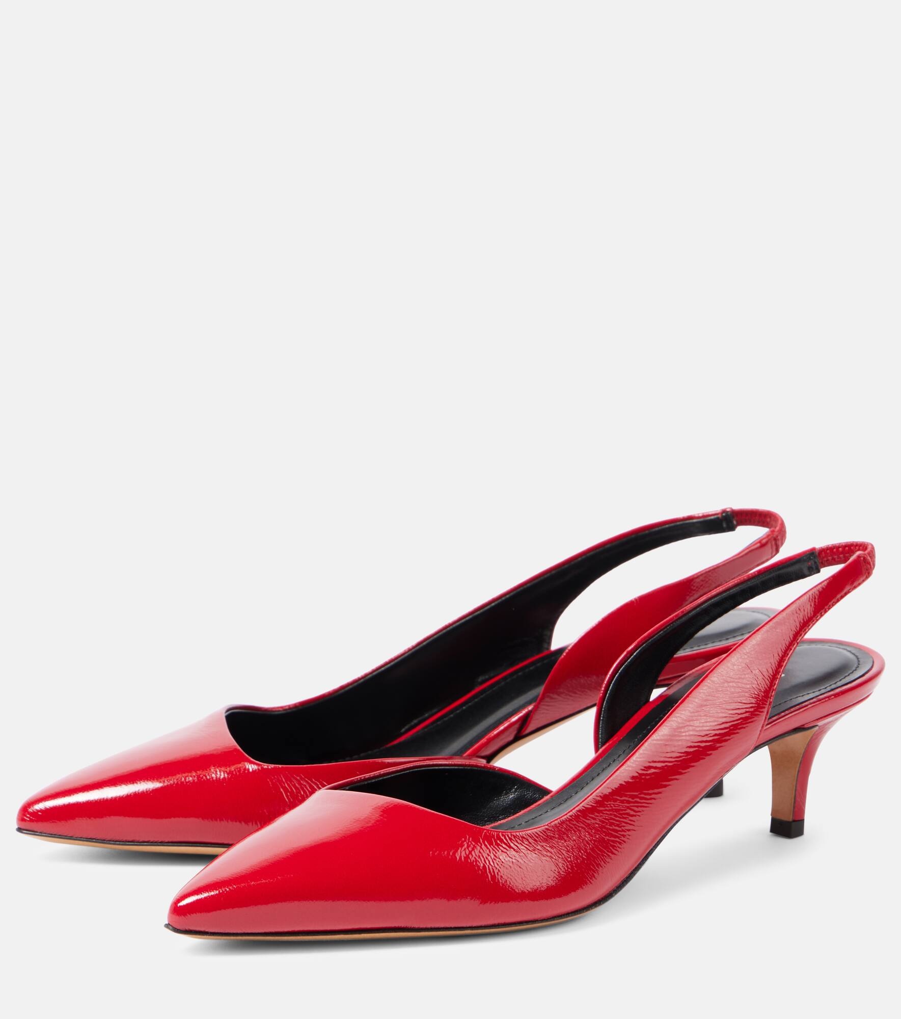 Piery patent leather slingback pumps - 5