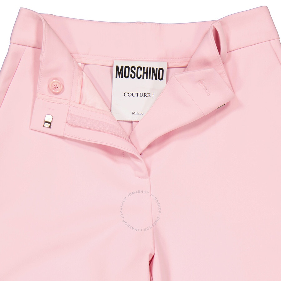 Moschino Ladies Pink Straight-Leg Trousers - 7