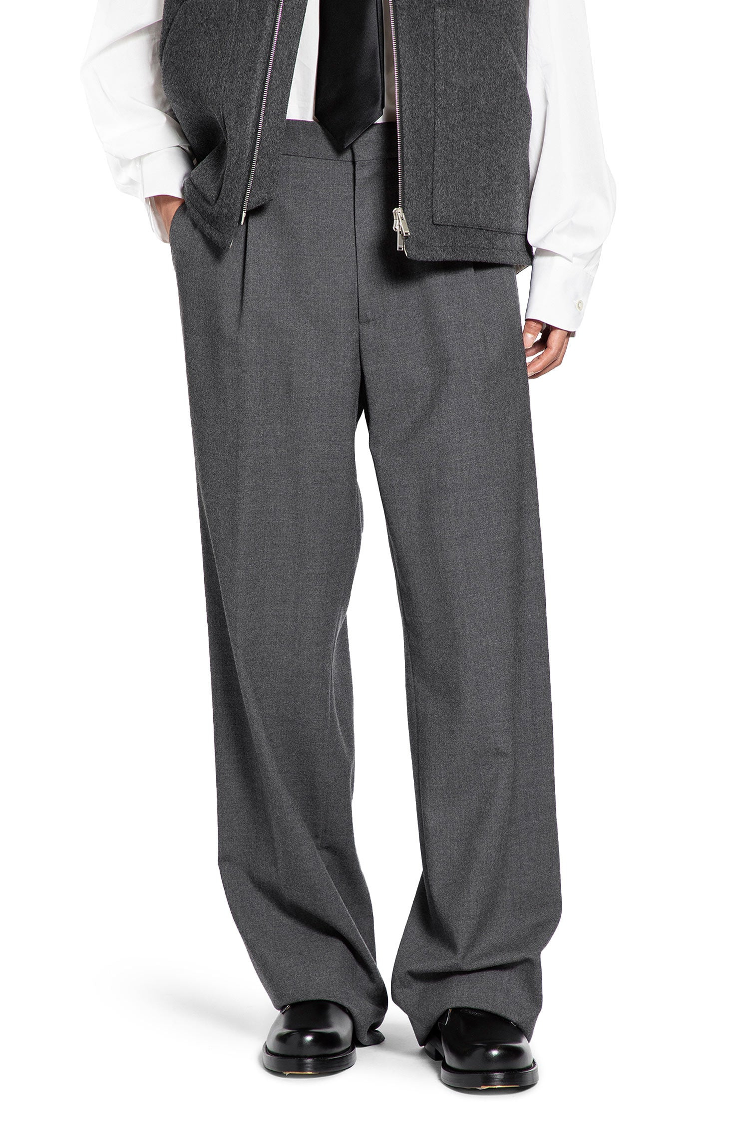 Pleated Wool Trousers - 5