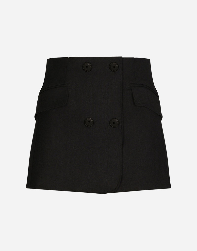 Twill mini wrap skirt 1