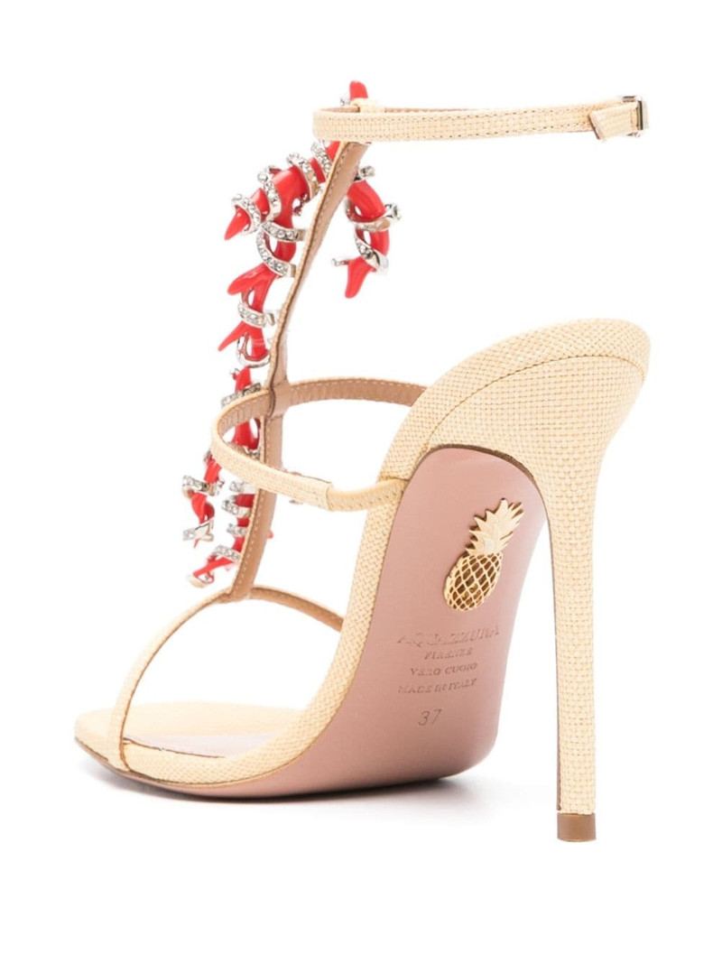 Capri Crush 105mm raffia sandals 3