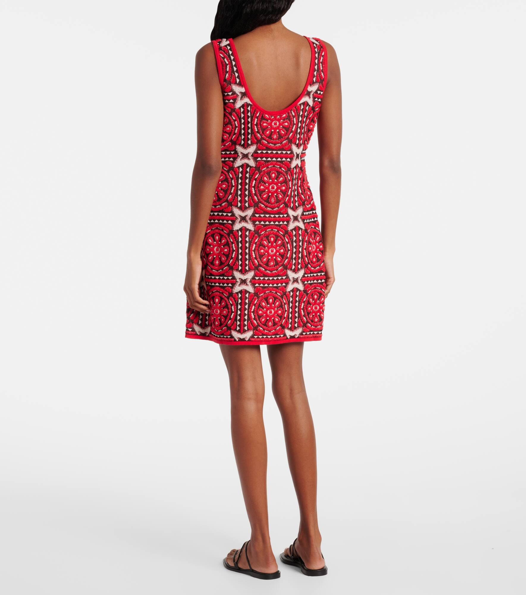 Sole Star cotton-blend jacquard minidress - 3